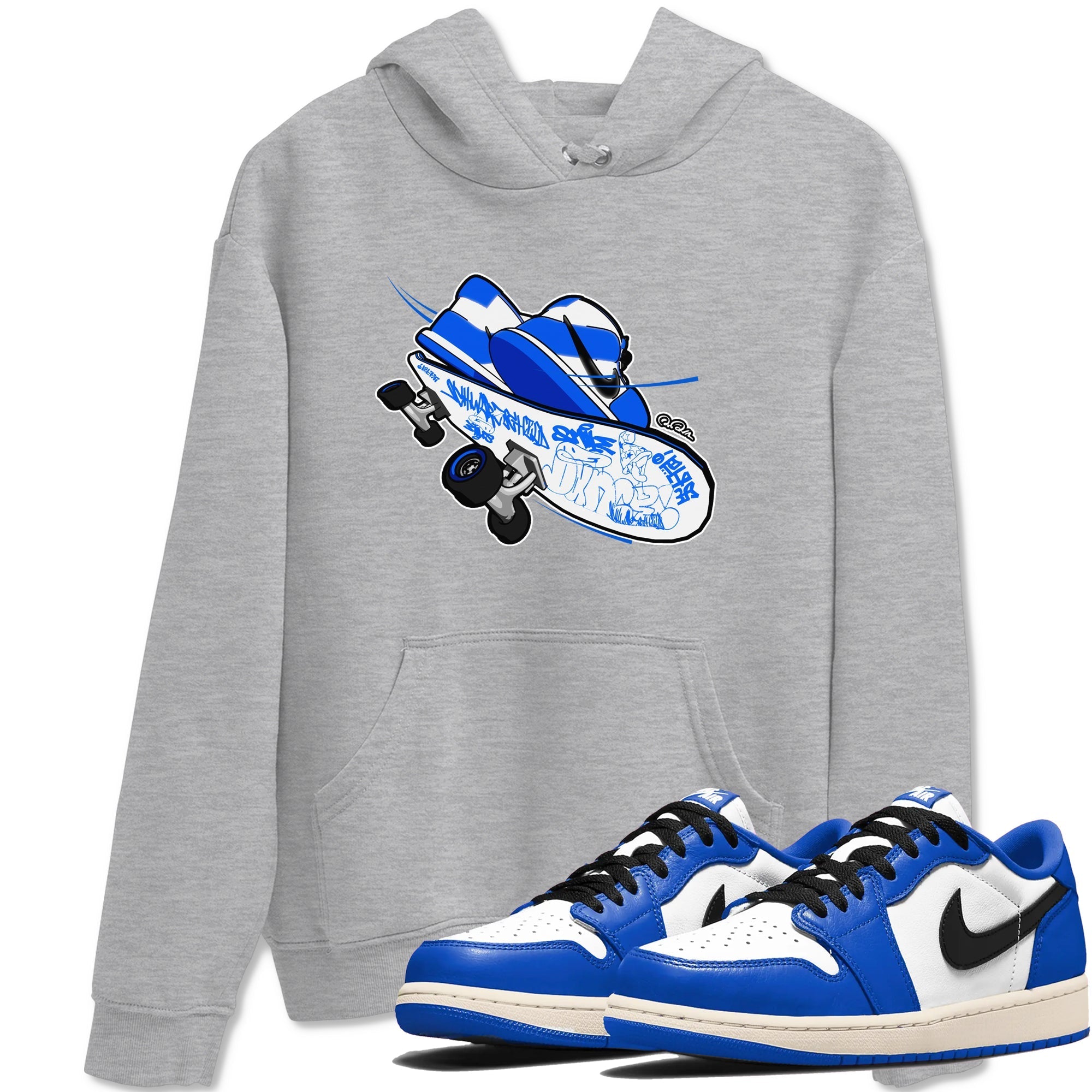 Skateboard snkmatch Tees - Air Jordan 1 Game Royal
