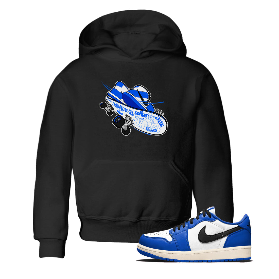 Skateboard snkmatch Tees Kids - Air Jordan 1 Game Royal