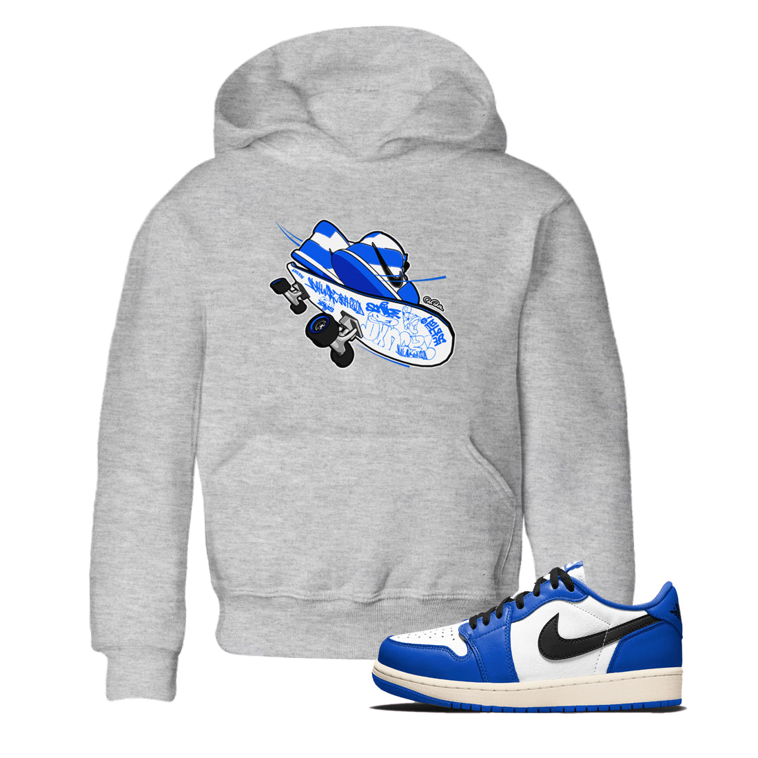 Skateboard snkmatch Tees Kids - Air Jordan 1 Game Royal