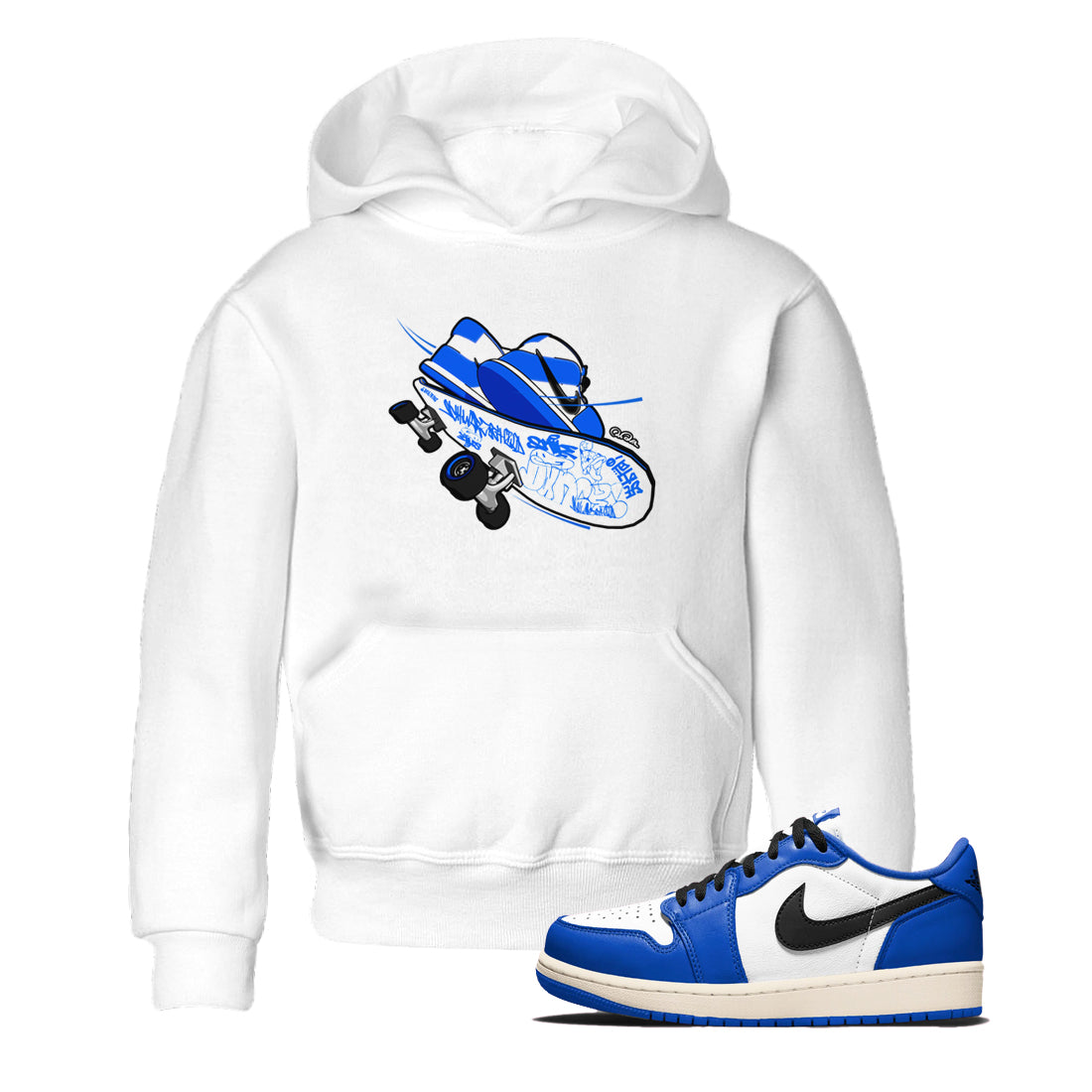 Skateboard snkmatch Tees Kids - Air Jordan 1 Game Royal