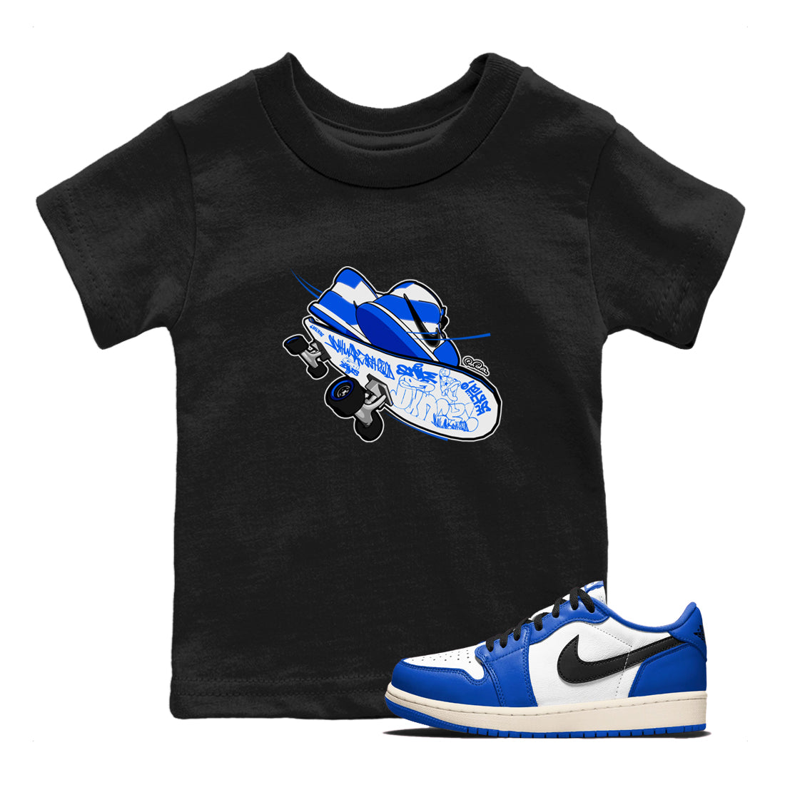 Skateboard snkmatch Tees Kids - Air Jordan 1 Game Royal