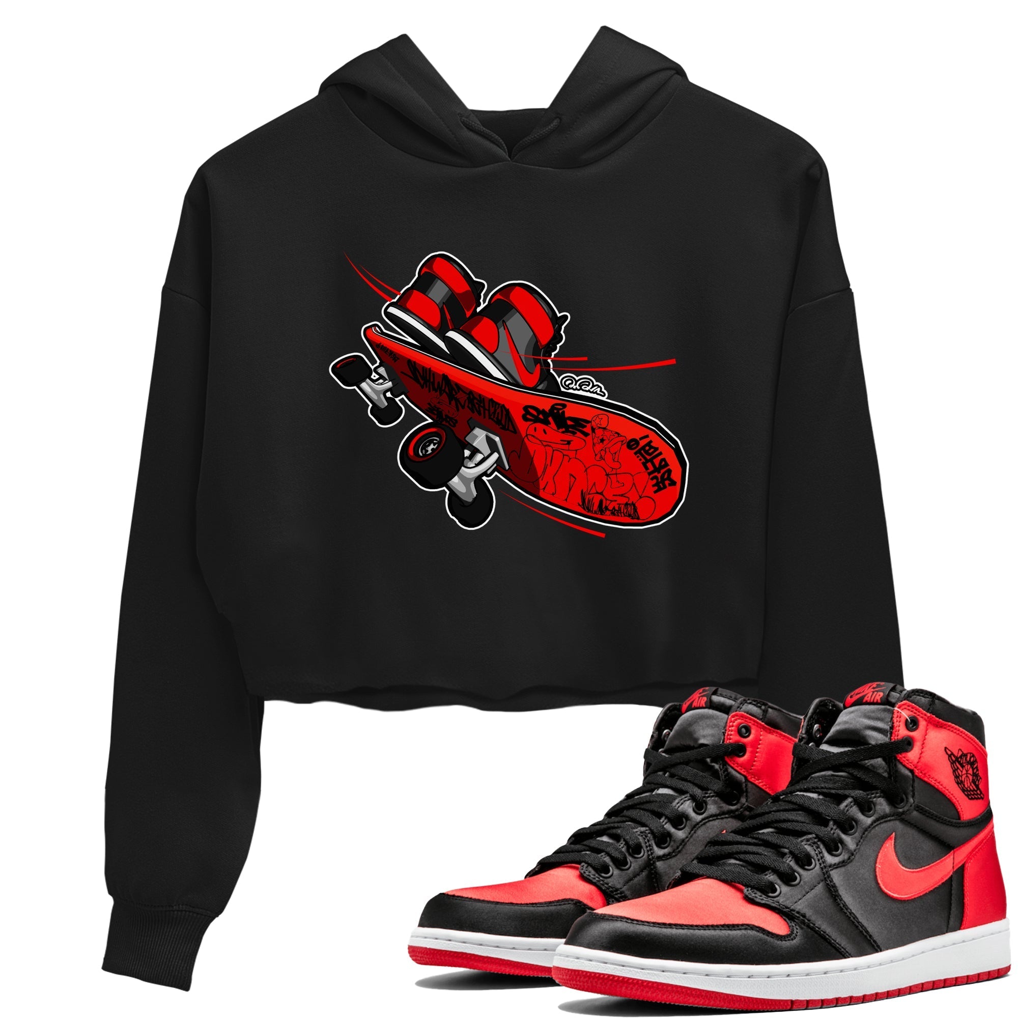 Skateboard snkmatch Women's Top - Air Jordan 1 Satin Bred