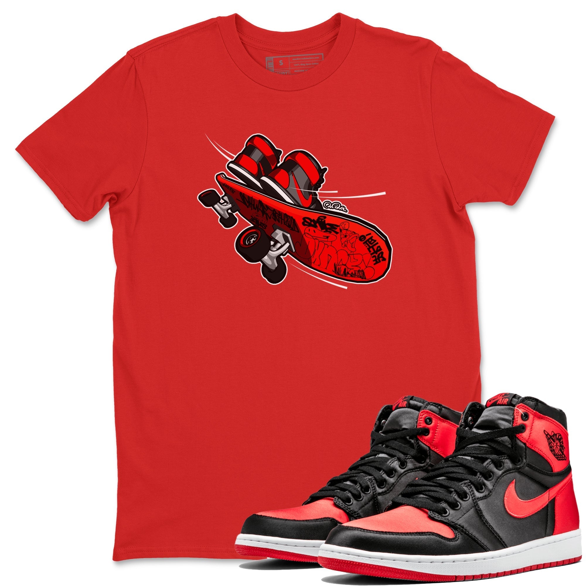 Skateboard snkmatch Tee - Air Jordan 1 Satin Bred