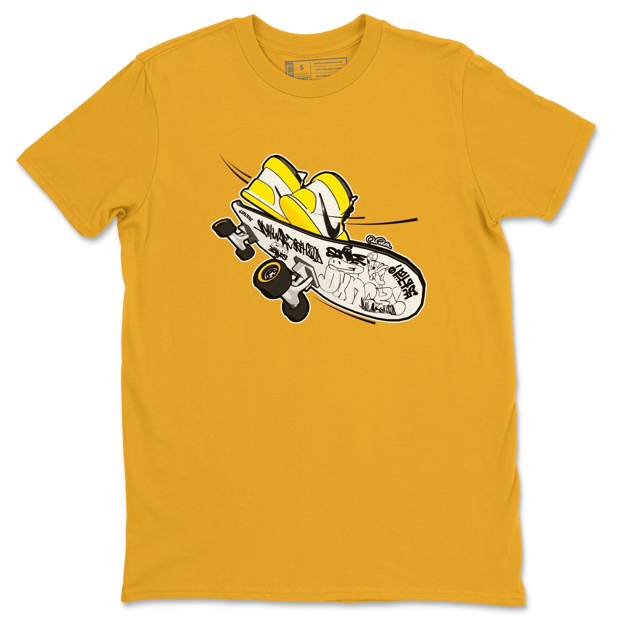 Skateboard snkmatch Tees - Air Jordan 1 Yellow Ochre