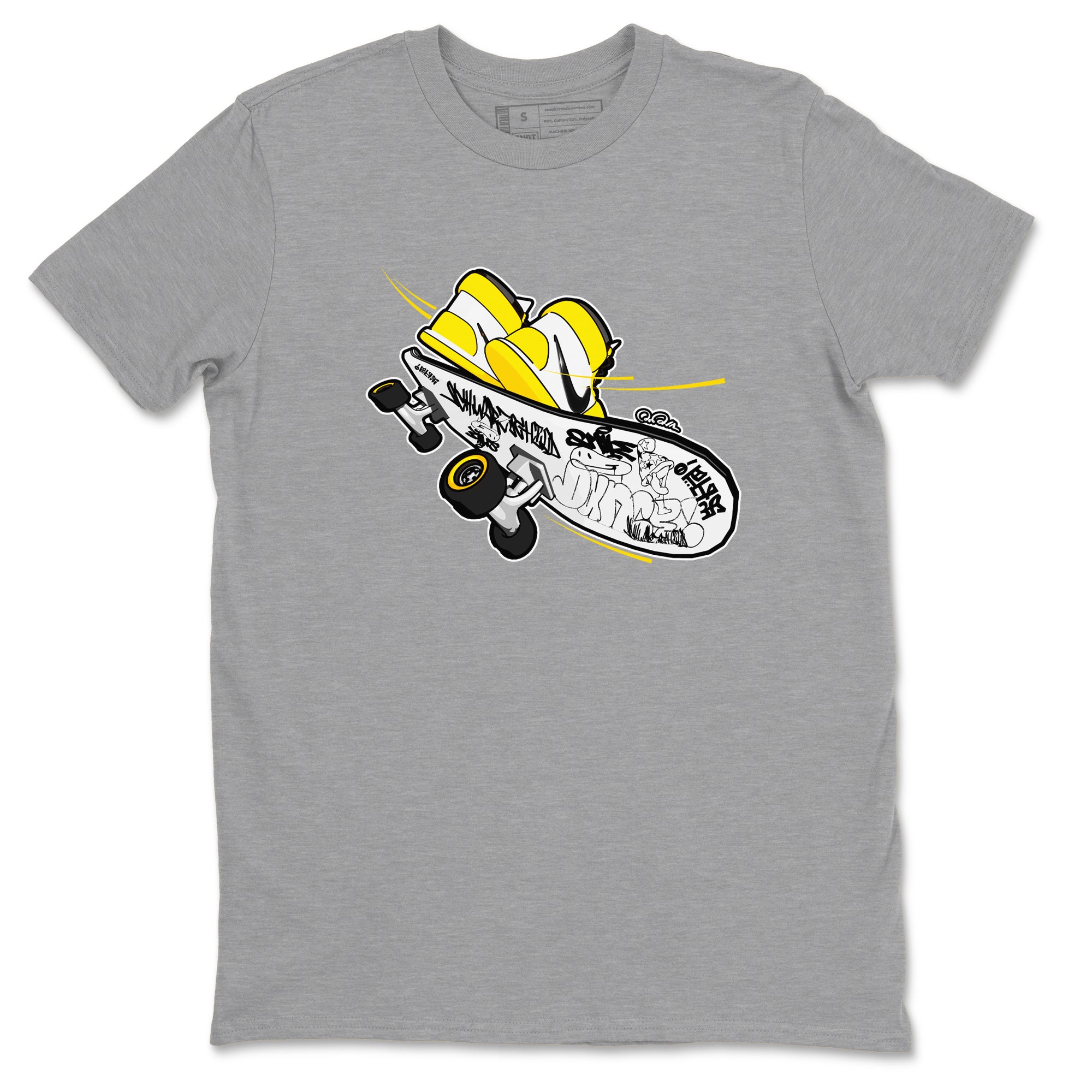 Skateboard snkmatch Tees - Air Jordan 1 Yellow Ochre