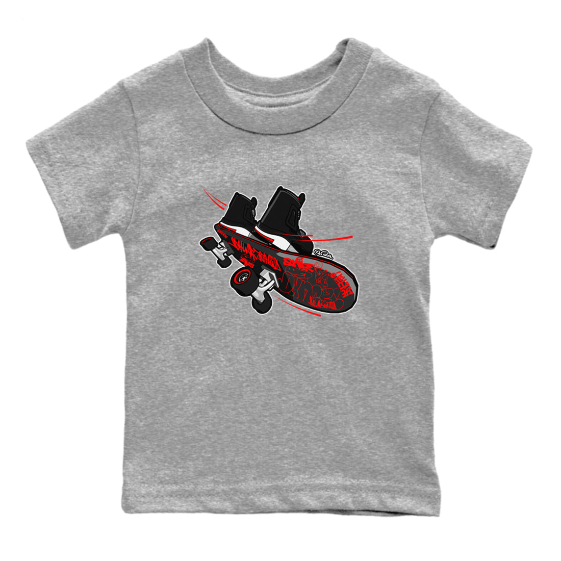 Skateboard snkmatch Tee Kids - Air Jordan 4 Bred Reimagined