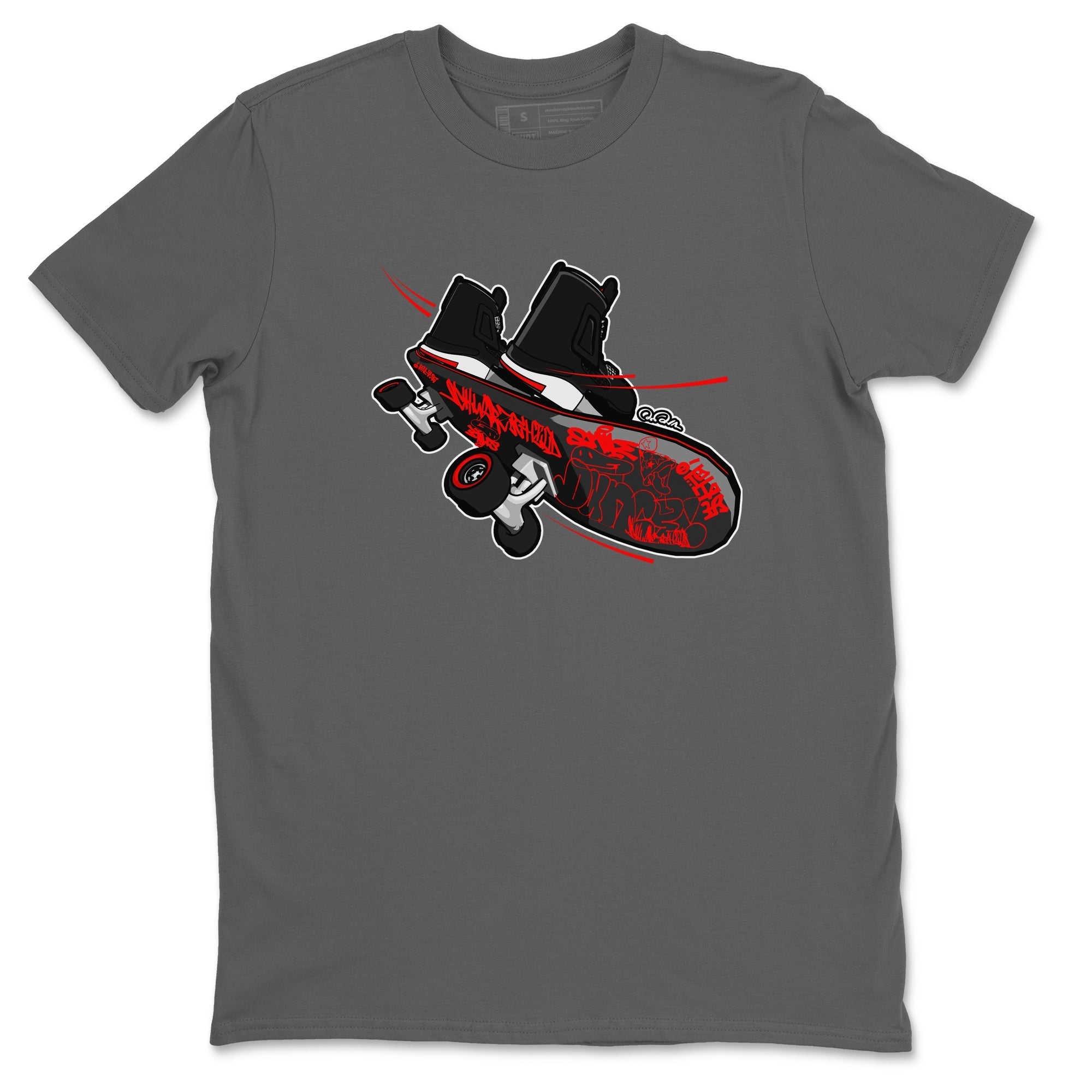 Skateboard snkmatch Tee - Air Jordan 4 Bred Reimagined