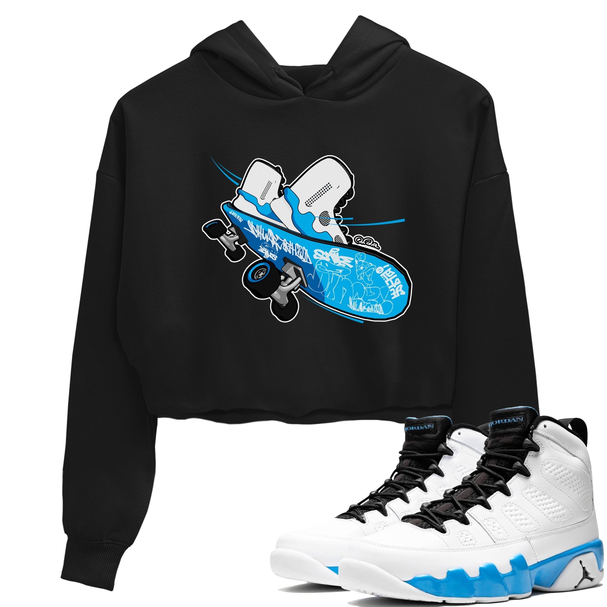 Skateboard snkmatch Women's Top - Air Jordan 9 Powder Blue