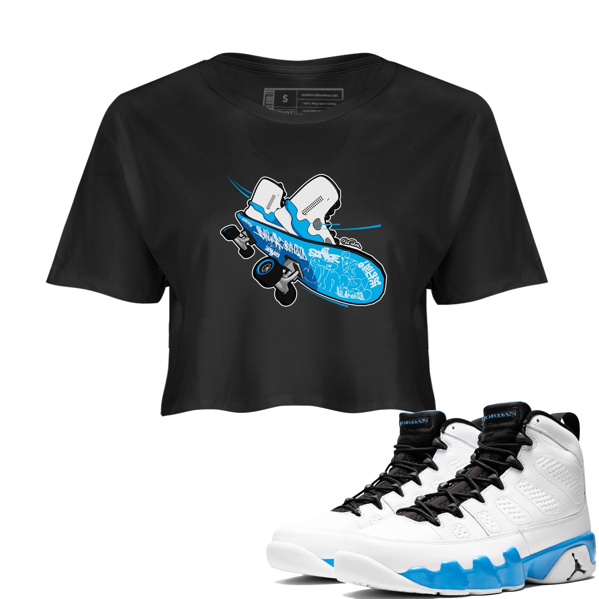 Skateboard snkmatch Women's Top - Air Jordan 9 Powder Blue