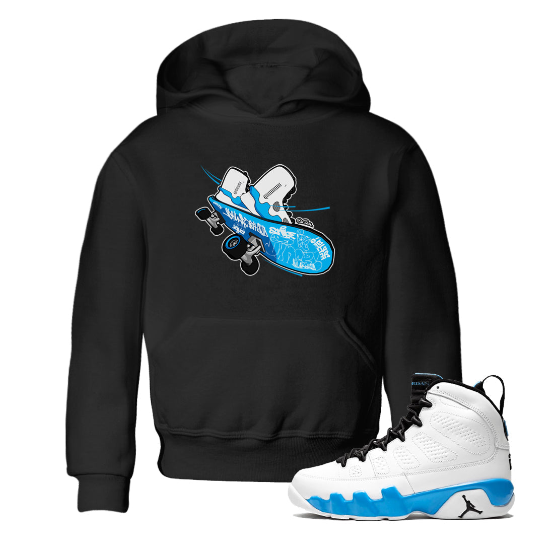 Skateboard snkmatch Tees Kids - Air Jordan 9 Powder Blue