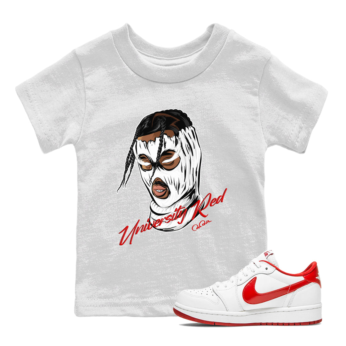 Ski Mask Gang snkmatch Tee Kids - Air Jordan 1 University Red