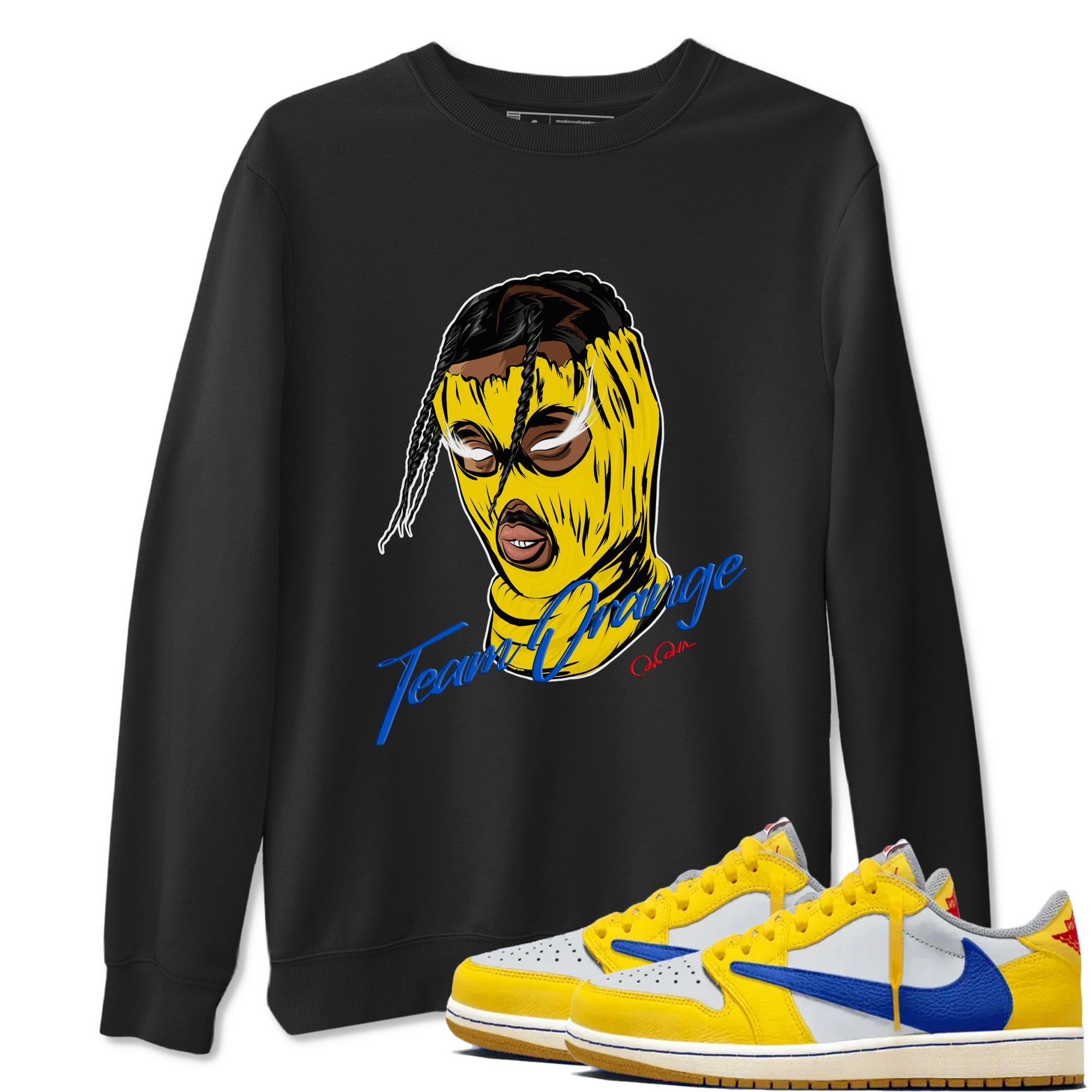 Ski Mask Gang snkmatch Tees - Air Jordan 1 Travis Scott Canary