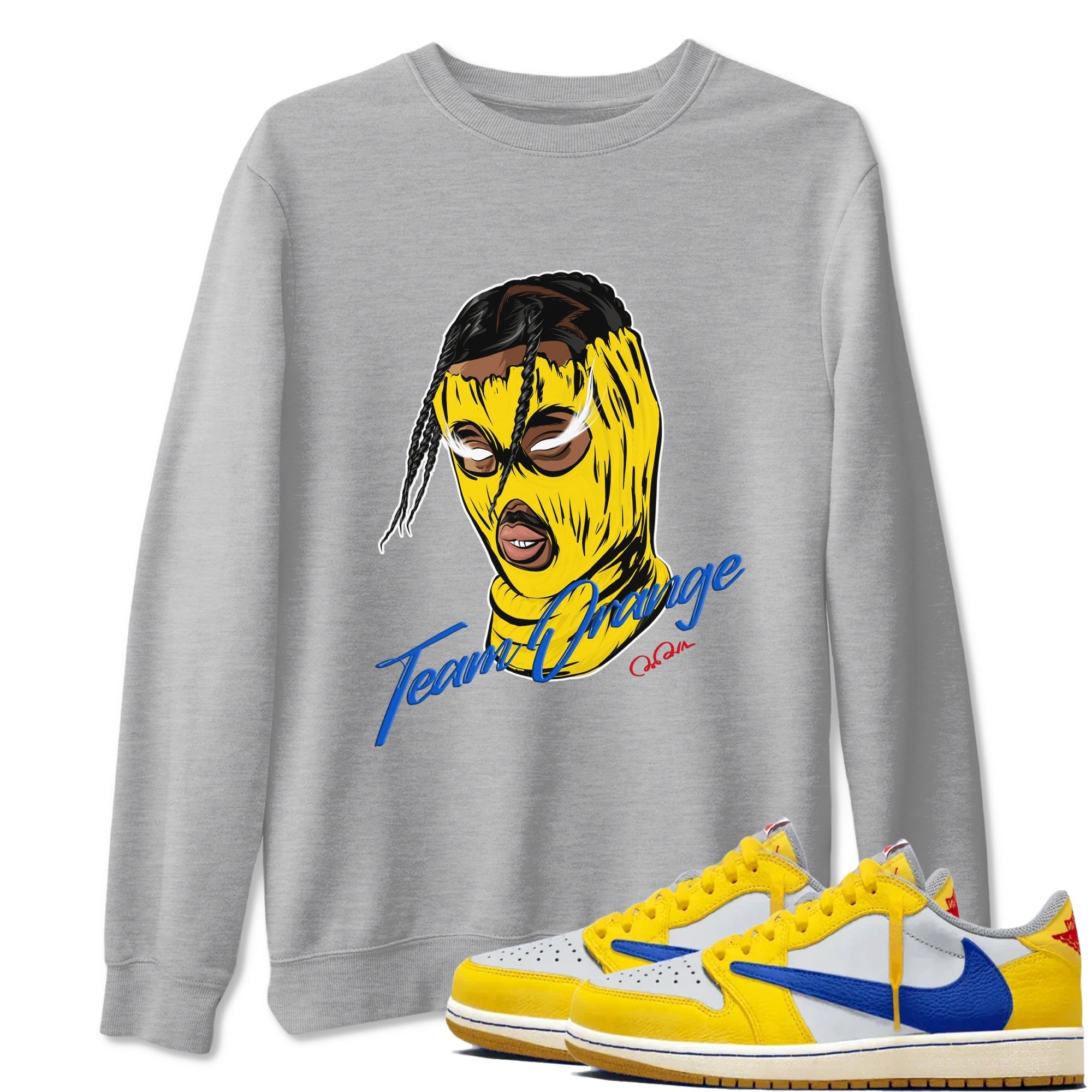Ski Mask Gang snkmatch Tees - Air Jordan 1 Travis Scott Canary