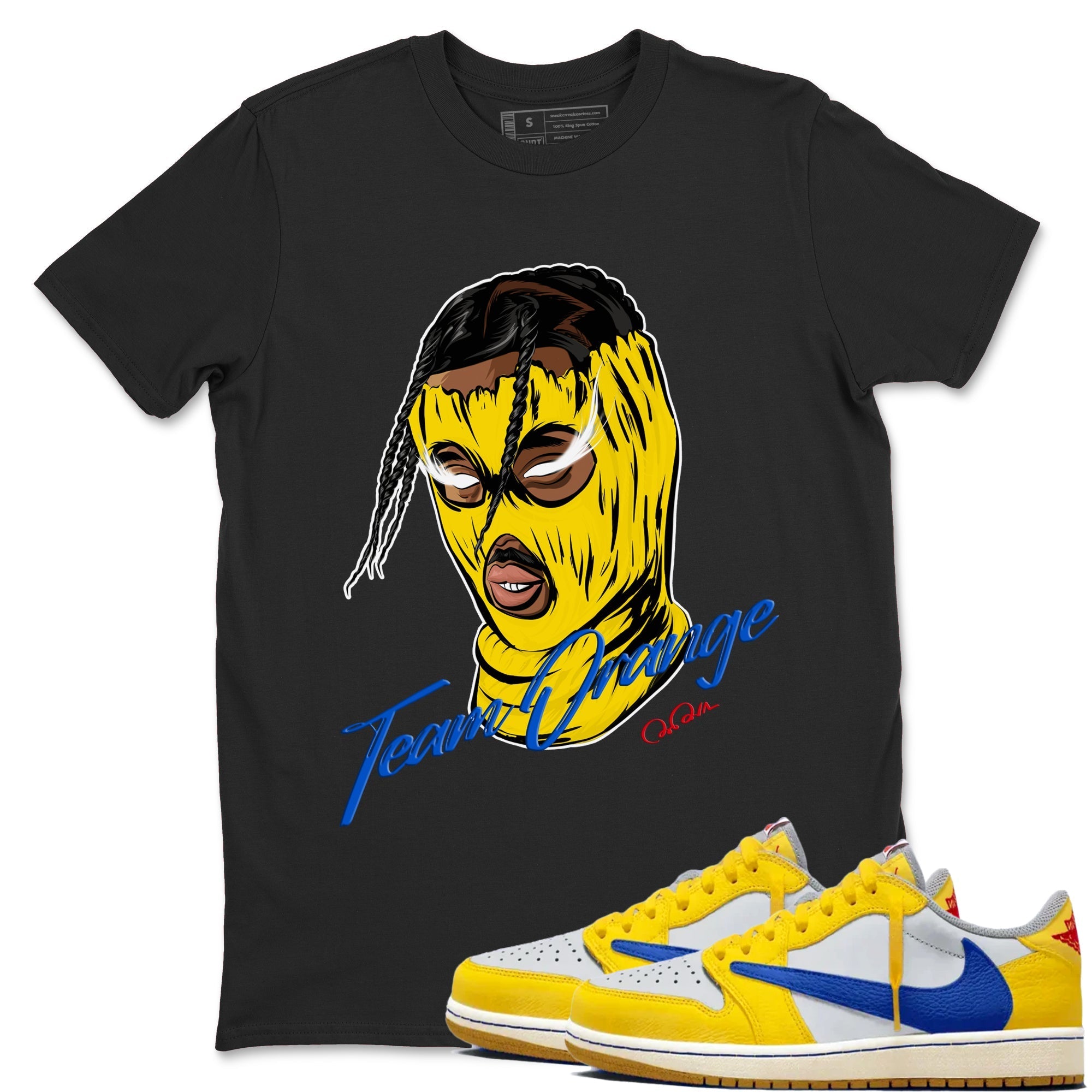 Ski Mask Gang snkmatch Tees - Air Jordan 1 Travis Scott Canary