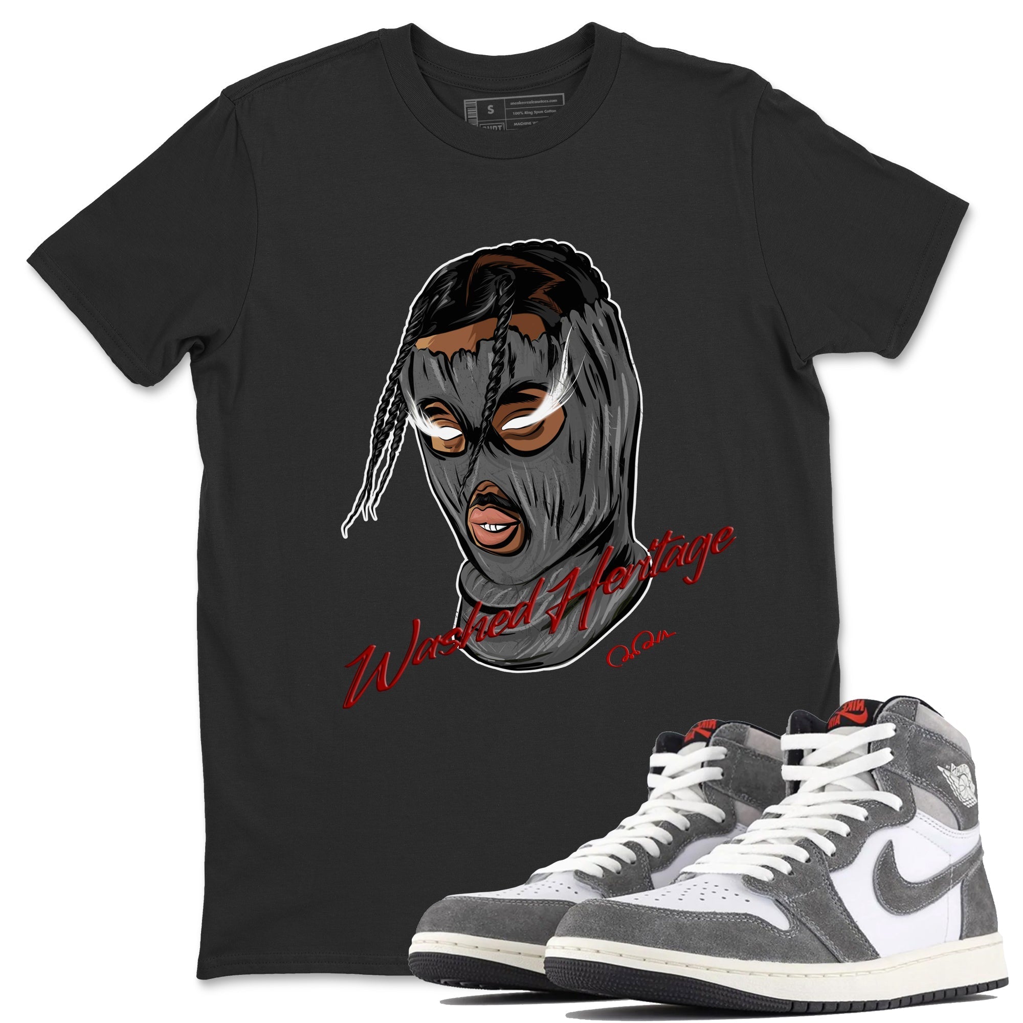 Ski Mask Gang Unisex Tops - Air Jordan 1 Washed Heritage