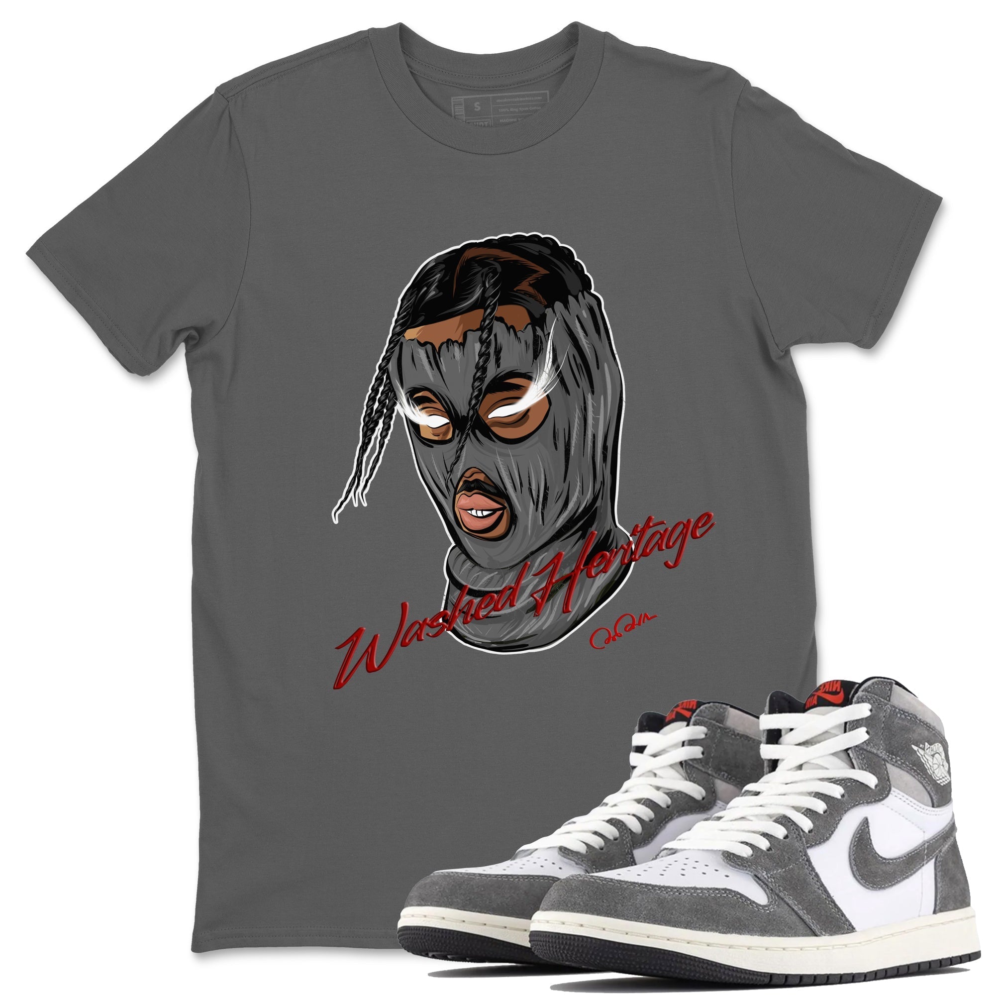 Ski Mask Gang Unisex Tops - Air Jordan 1 Washed Heritage
