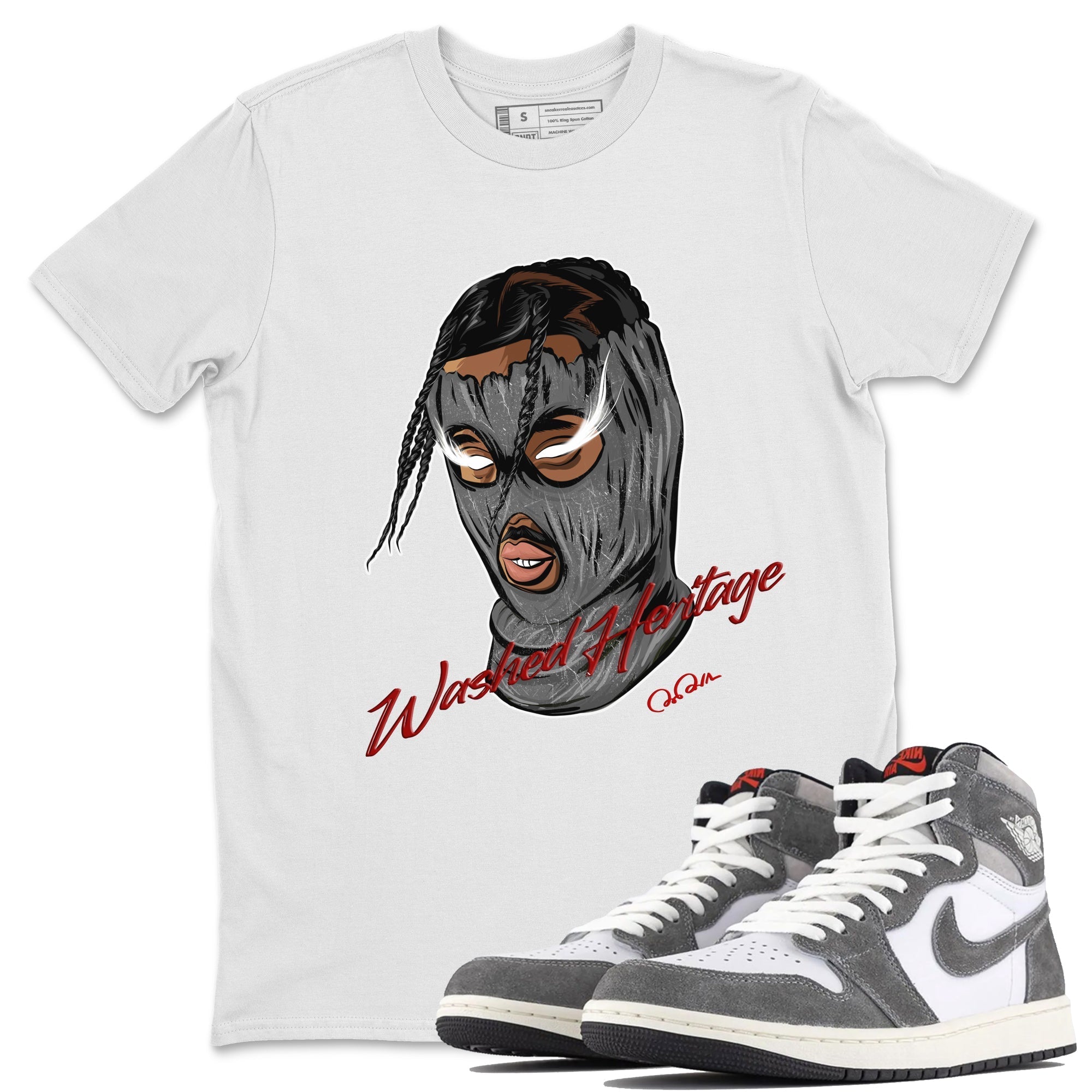 Ski Mask Gang Unisex Tops - Air Jordan 1 Washed Heritage