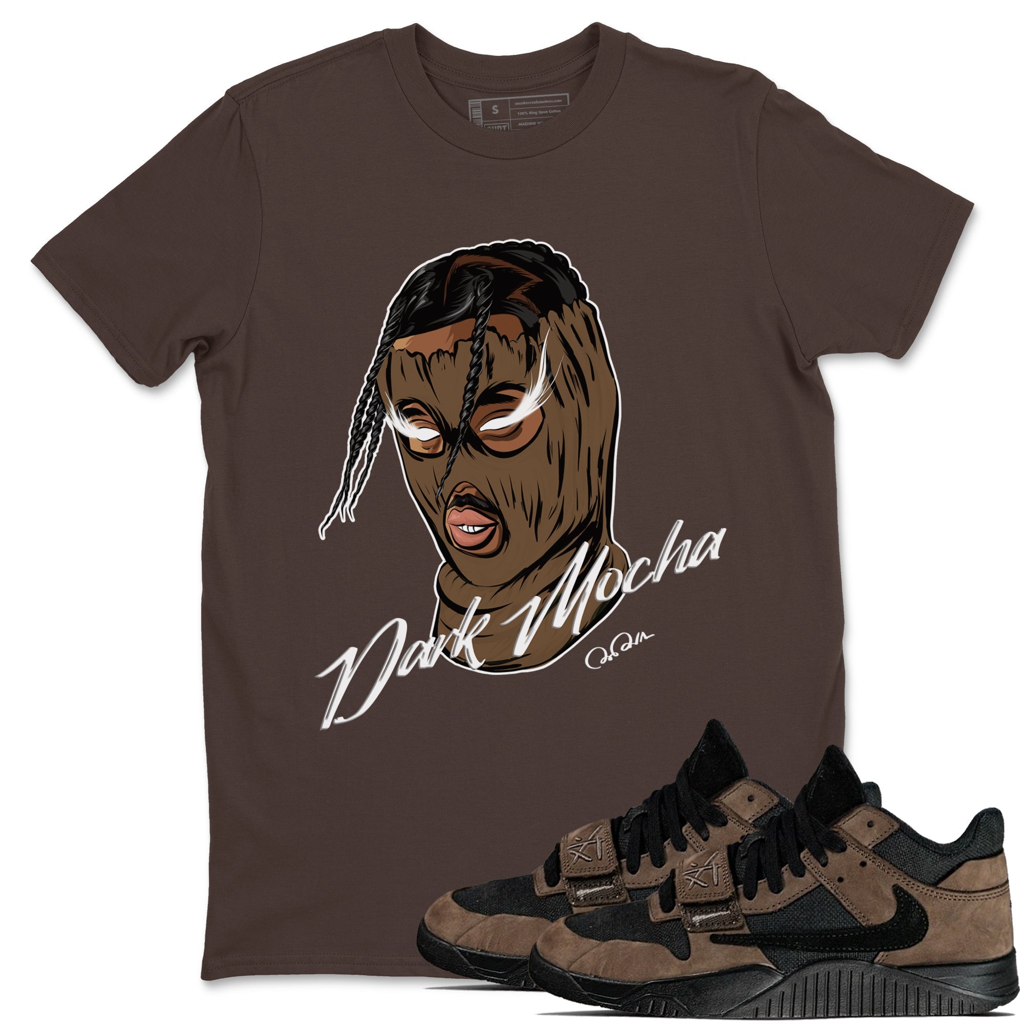 Ski Mask Gang snkmatch Tees - Jordan Jumpman Jack Travis Scott Dark Mocha