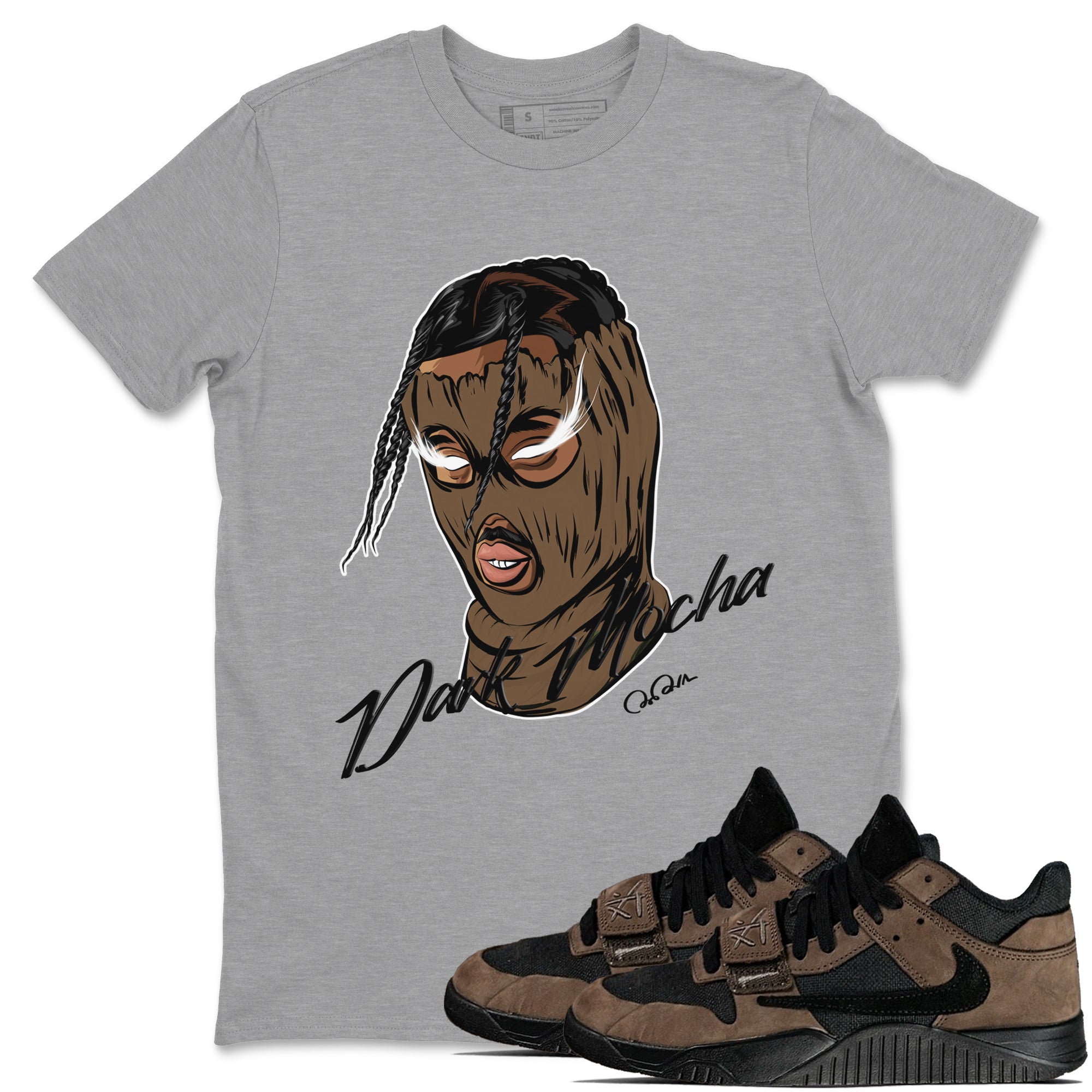 Ski Mask Gang snkmatch Tees - Jordan Jumpman Jack Travis Scott Dark Mocha