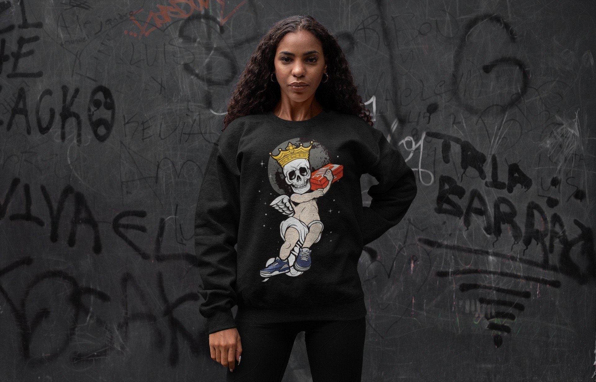 Skull Angel Unisex Tops - Air Jordan 3 Midnight Navy