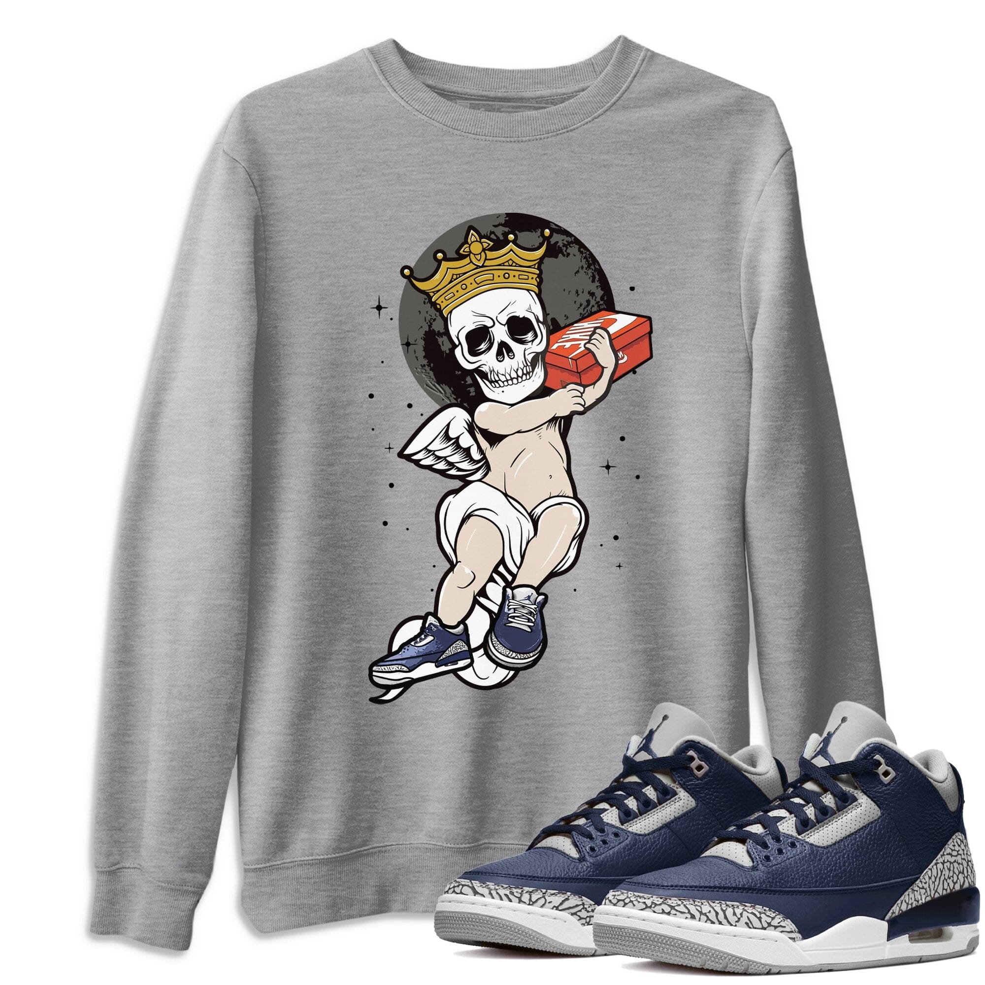 Skull Angel Unisex Tops - Air Jordan 3 Midnight Navy