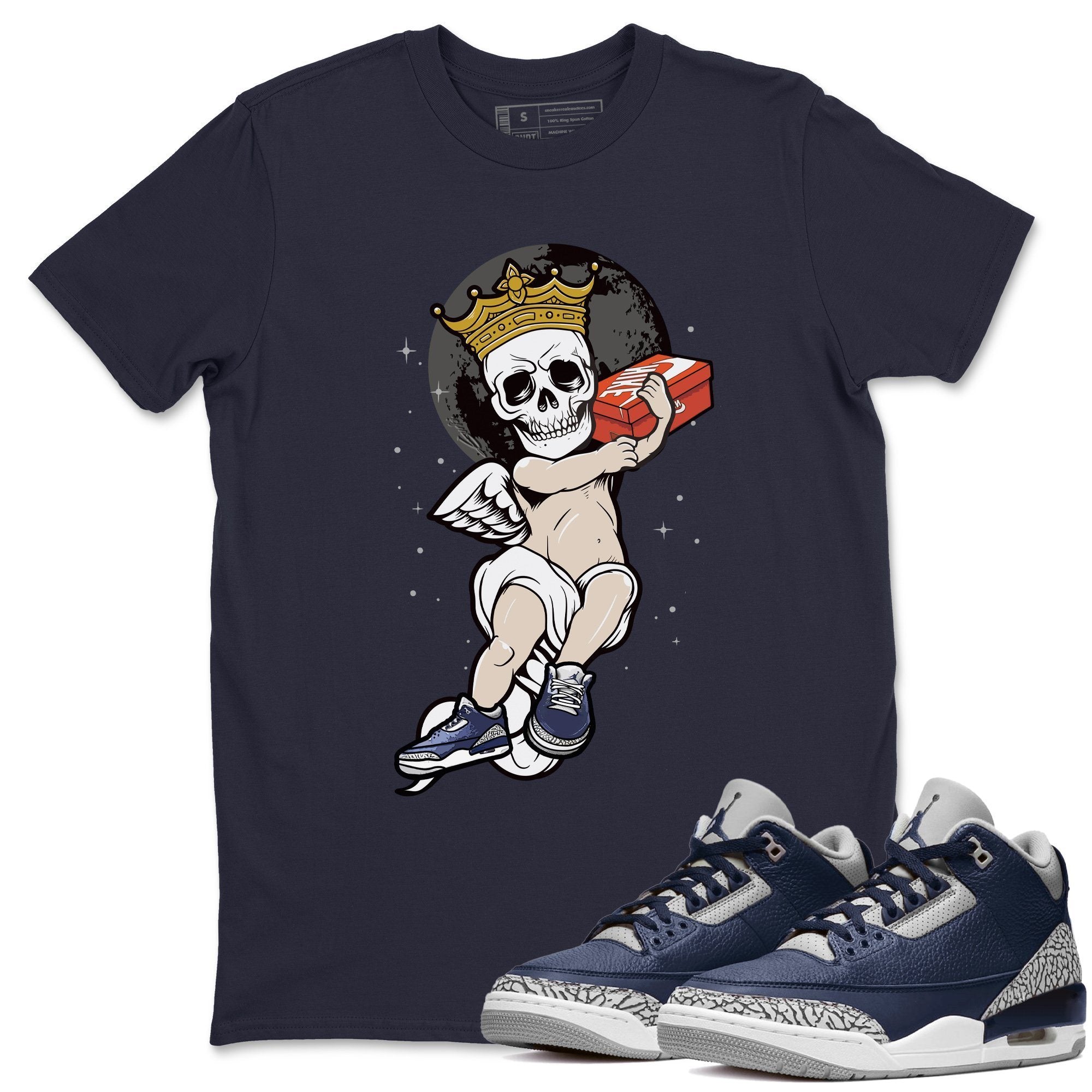 Skull Angel Unisex Tops - Air Jordan 3 Midnight Navy