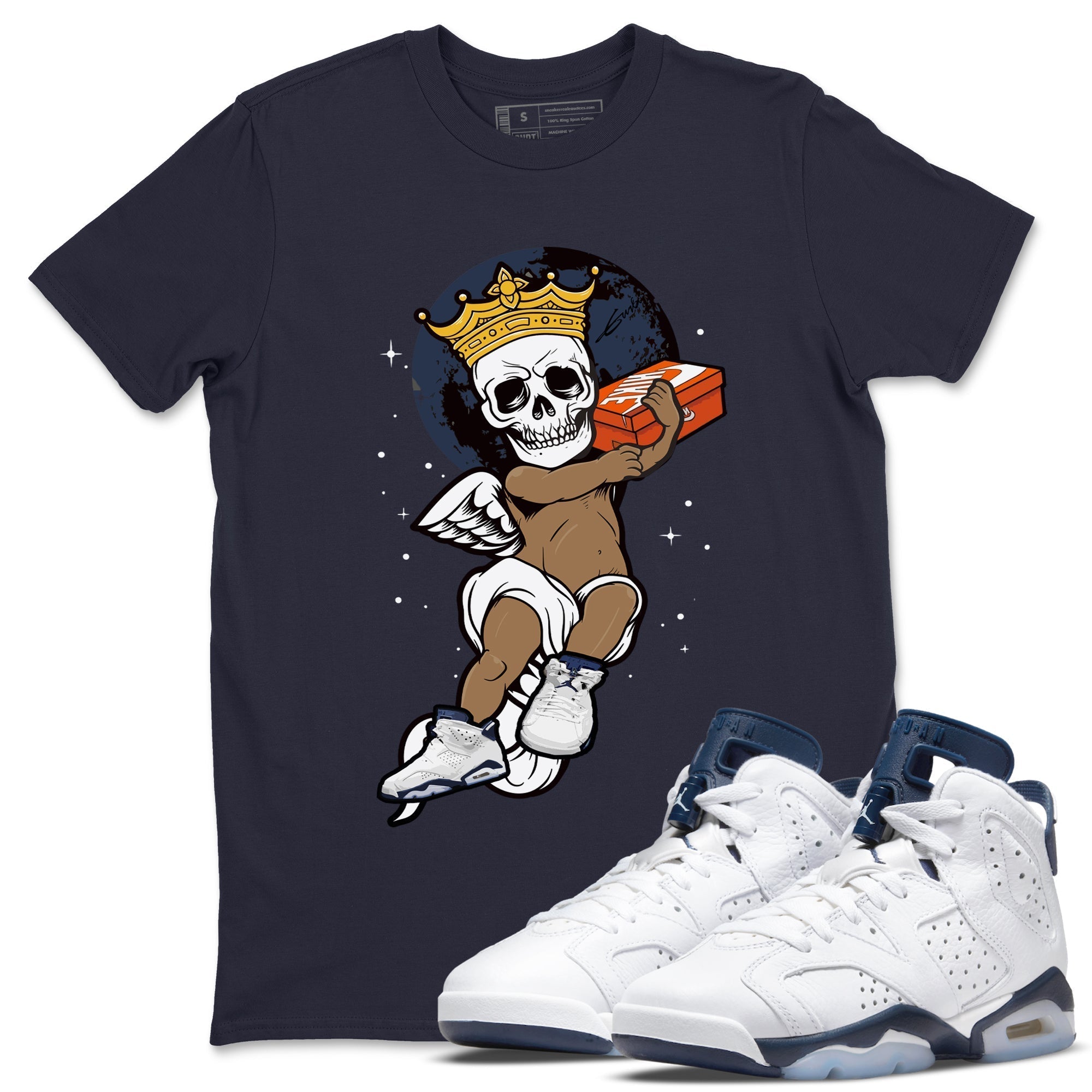 Skull Angel Unisex Tops - Air Jordan 6 Midnight Navy