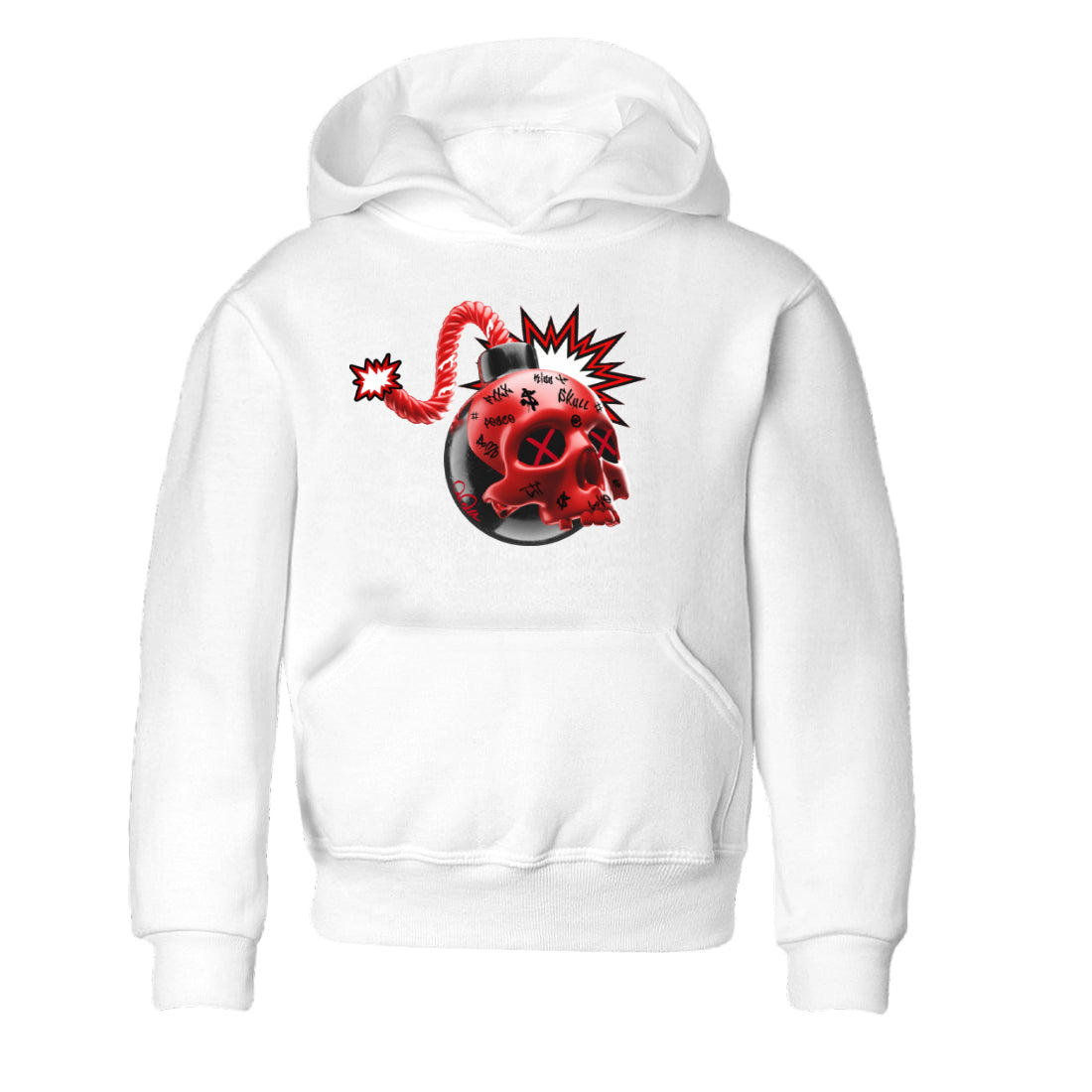 Skull Bomb Kids Tops - Air Jordan 1 Satin Bred