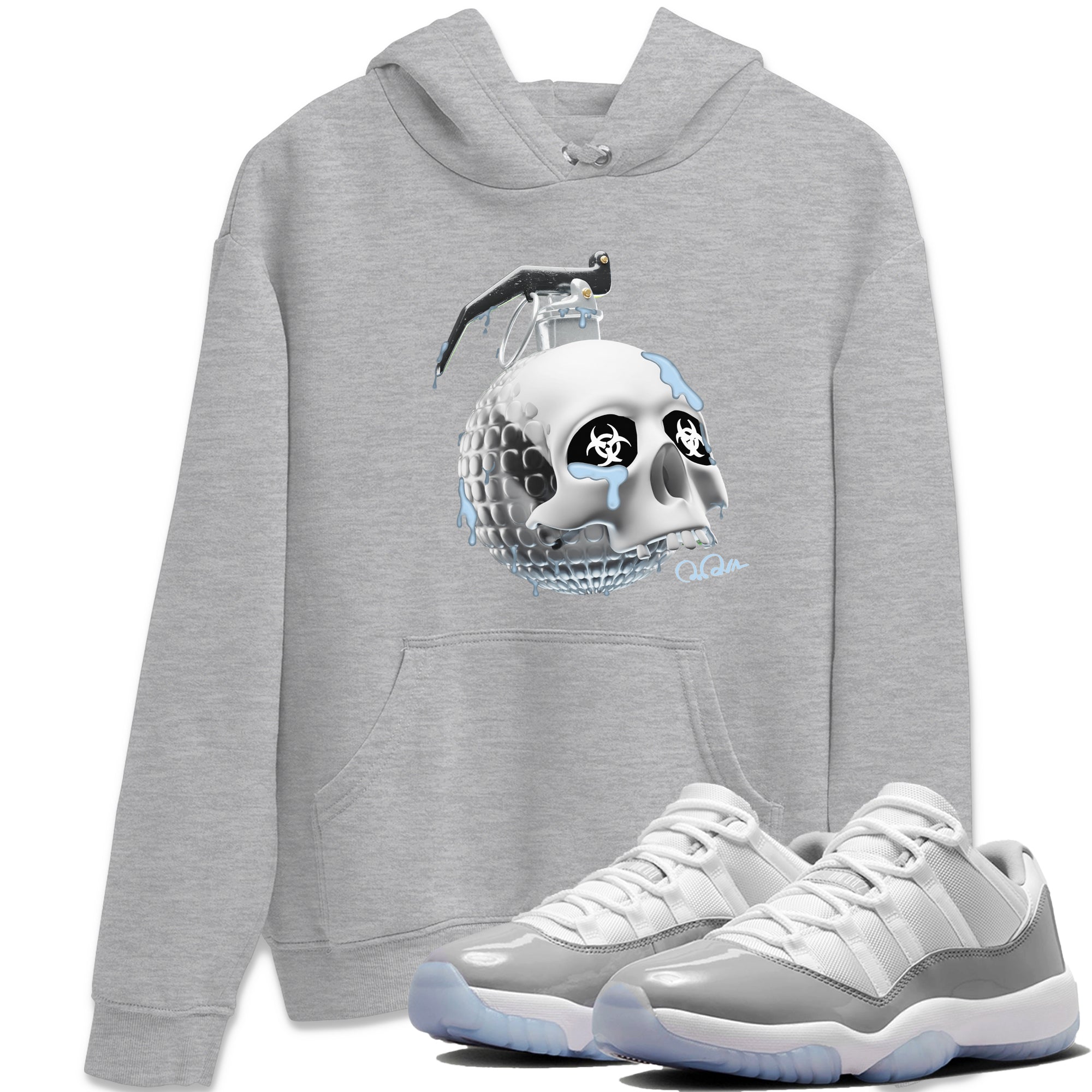 Skull Bomb Unisex Tops - Air Jordan 11 White Cement