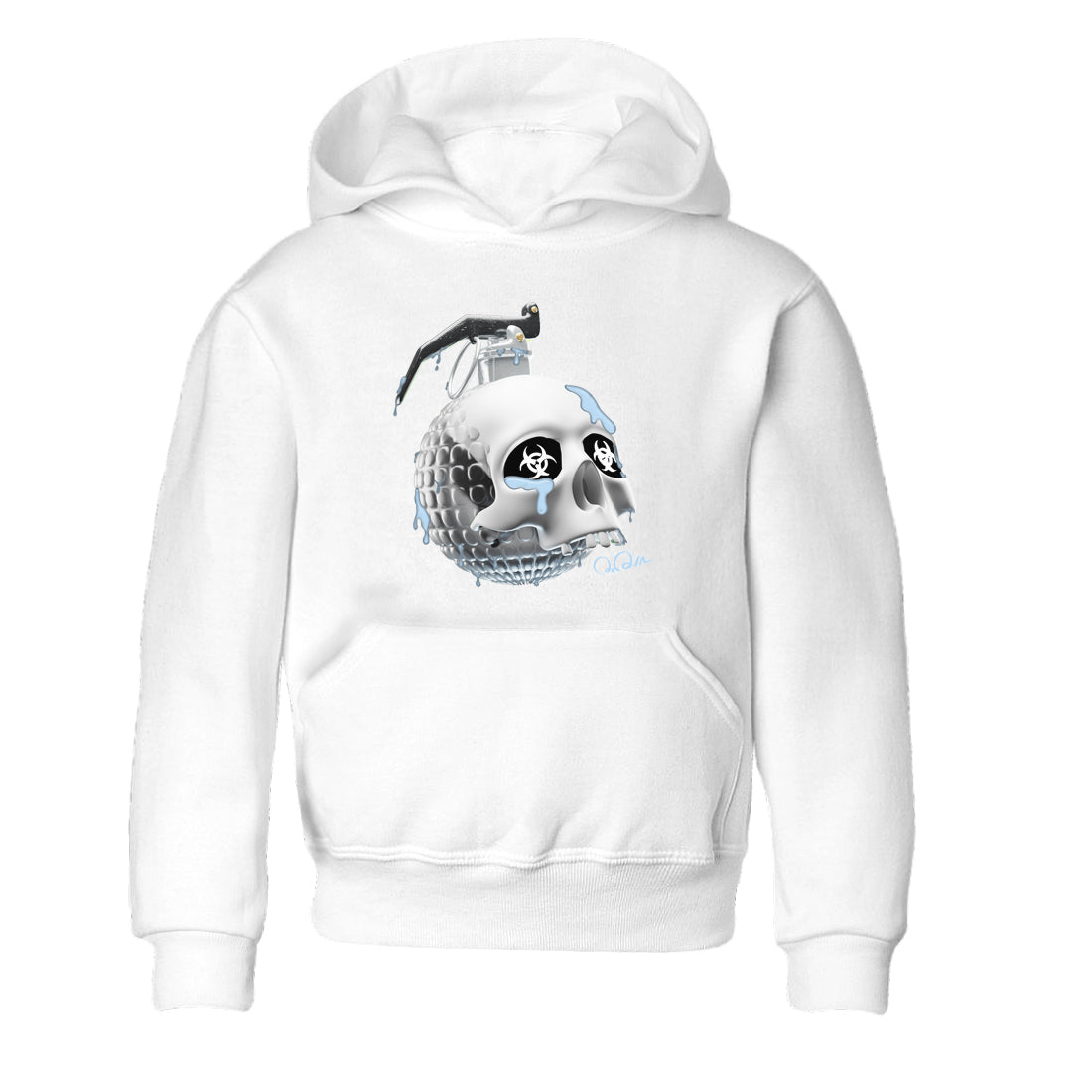 Skull Bomb Kids Tops - Air Jordan 11 White Cement