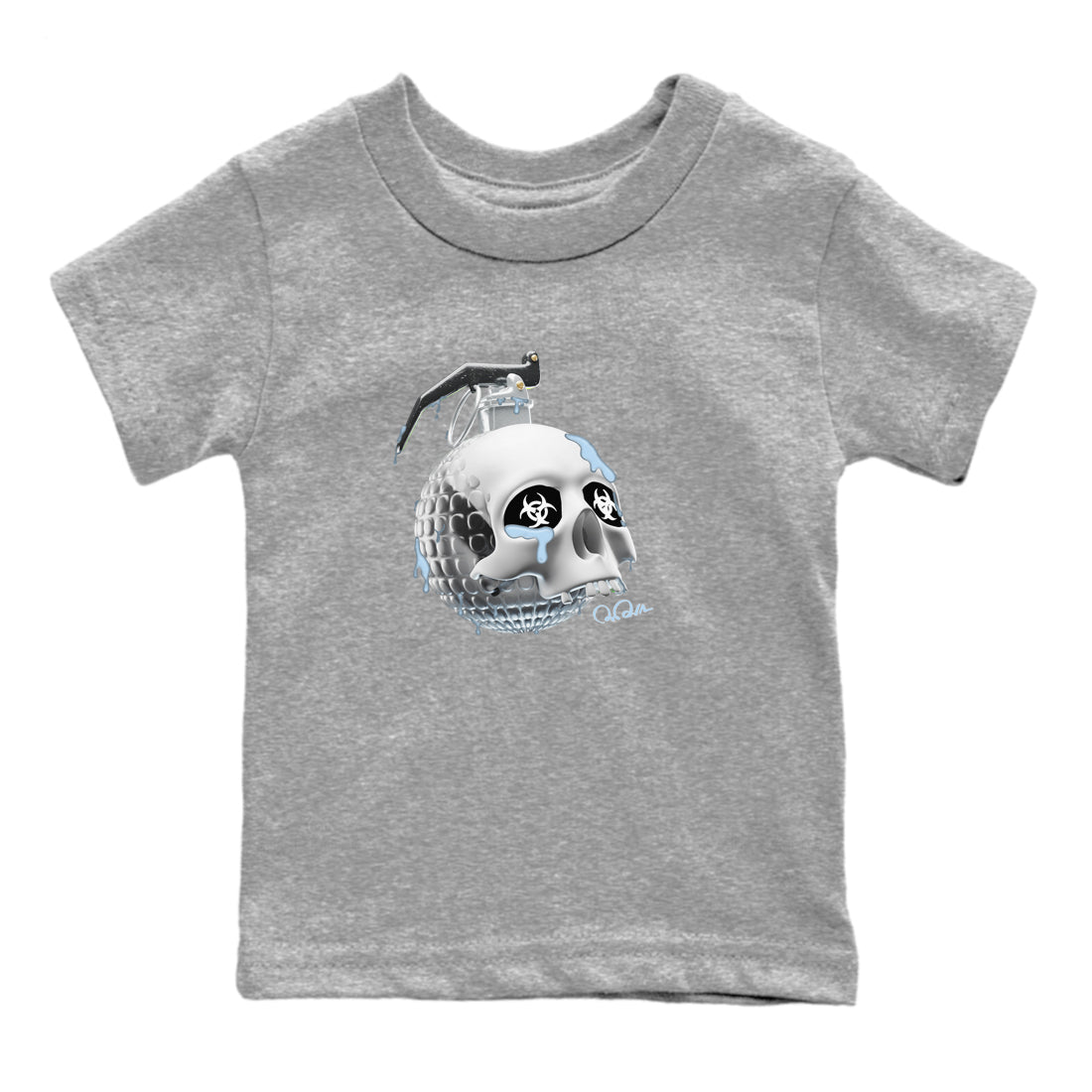 Skull Bomb Kids Tops - Air Jordan 11 White Cement