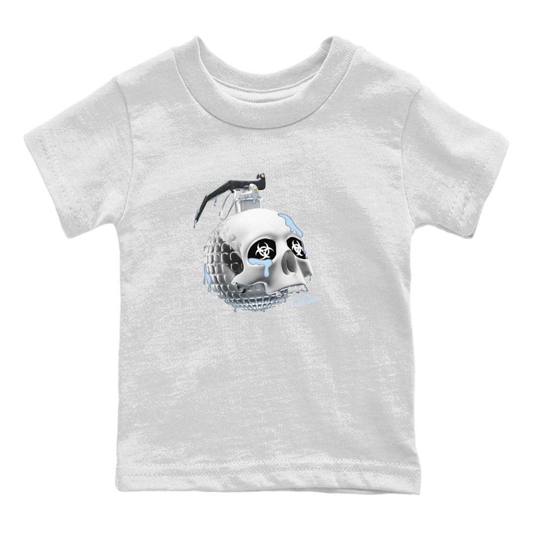 Skull Bomb Kids Tops - Air Jordan 11 White Cement
