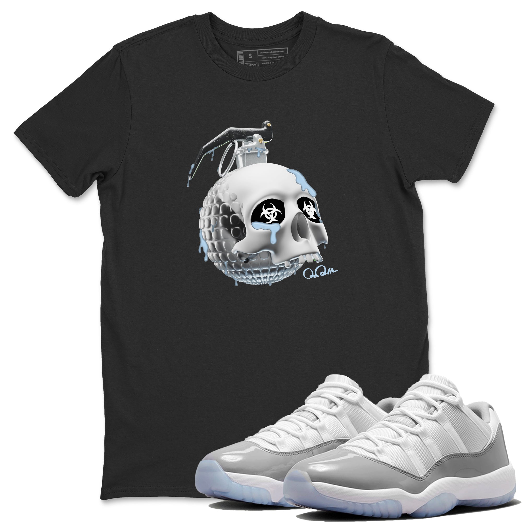 Skull Bomb Unisex Tops - Air Jordan 11 White Cement
