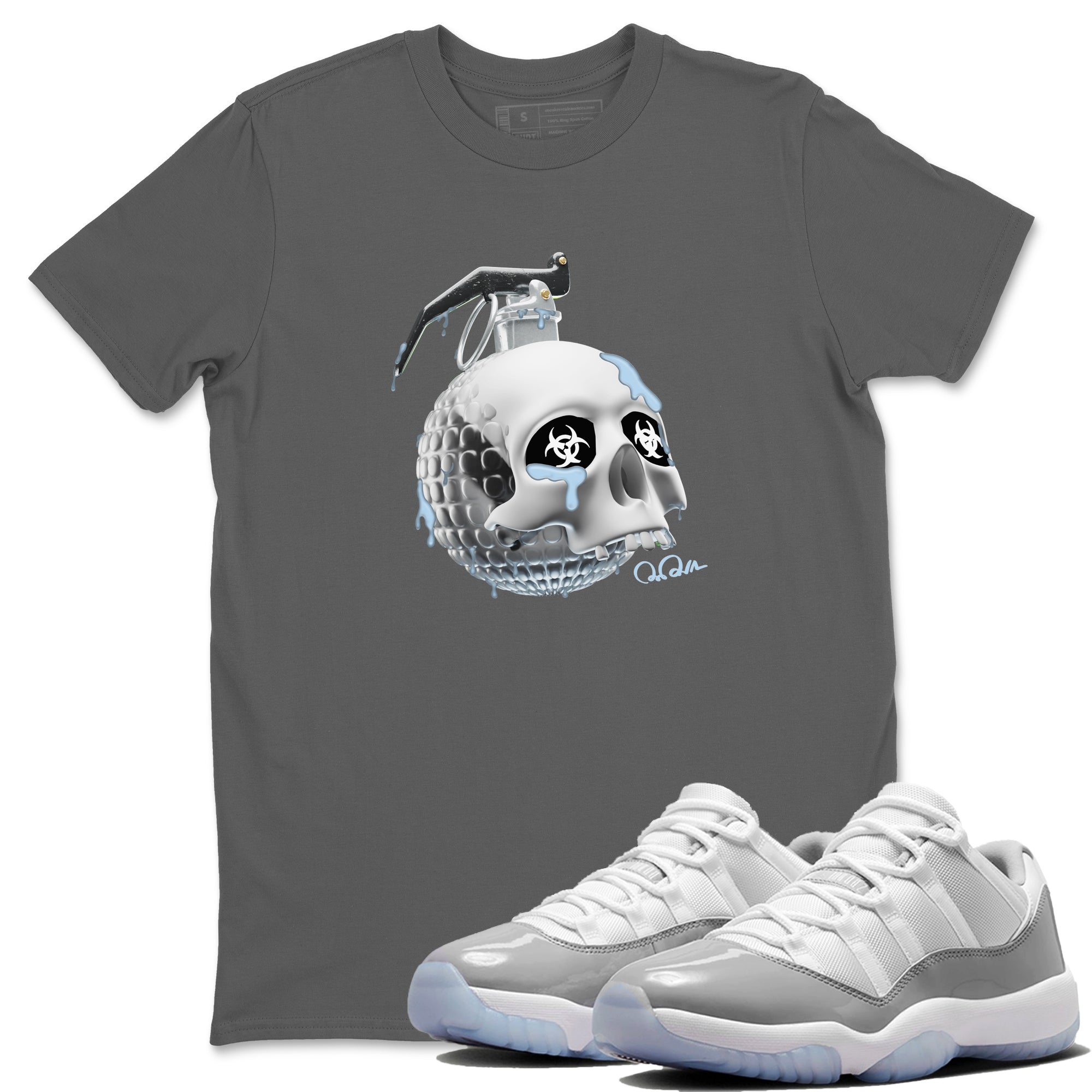 Skull Bomb Unisex Tops - Air Jordan 11 White Cement
