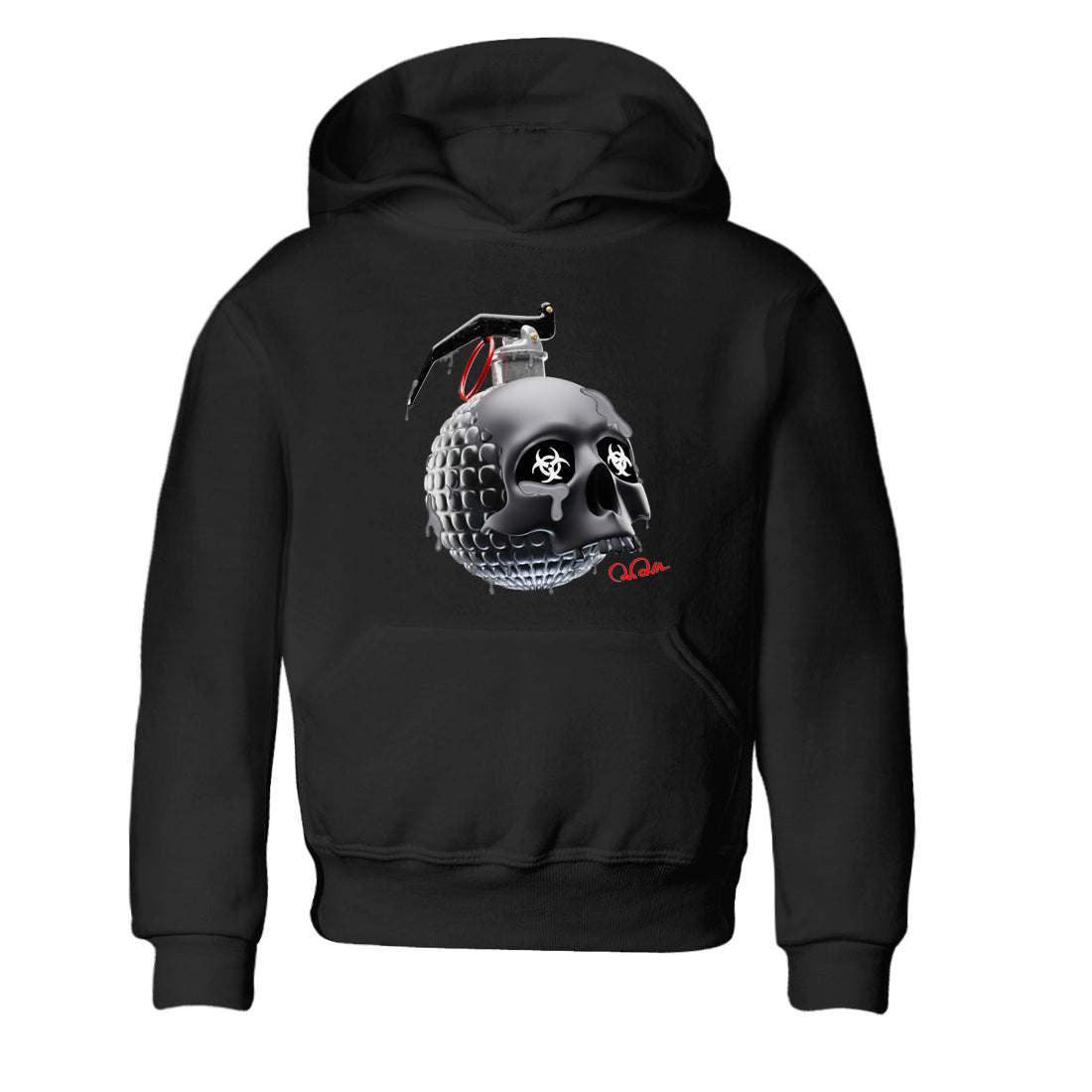 Skull Bomb Kids Tops - Air Jordan 13 Black Flint
