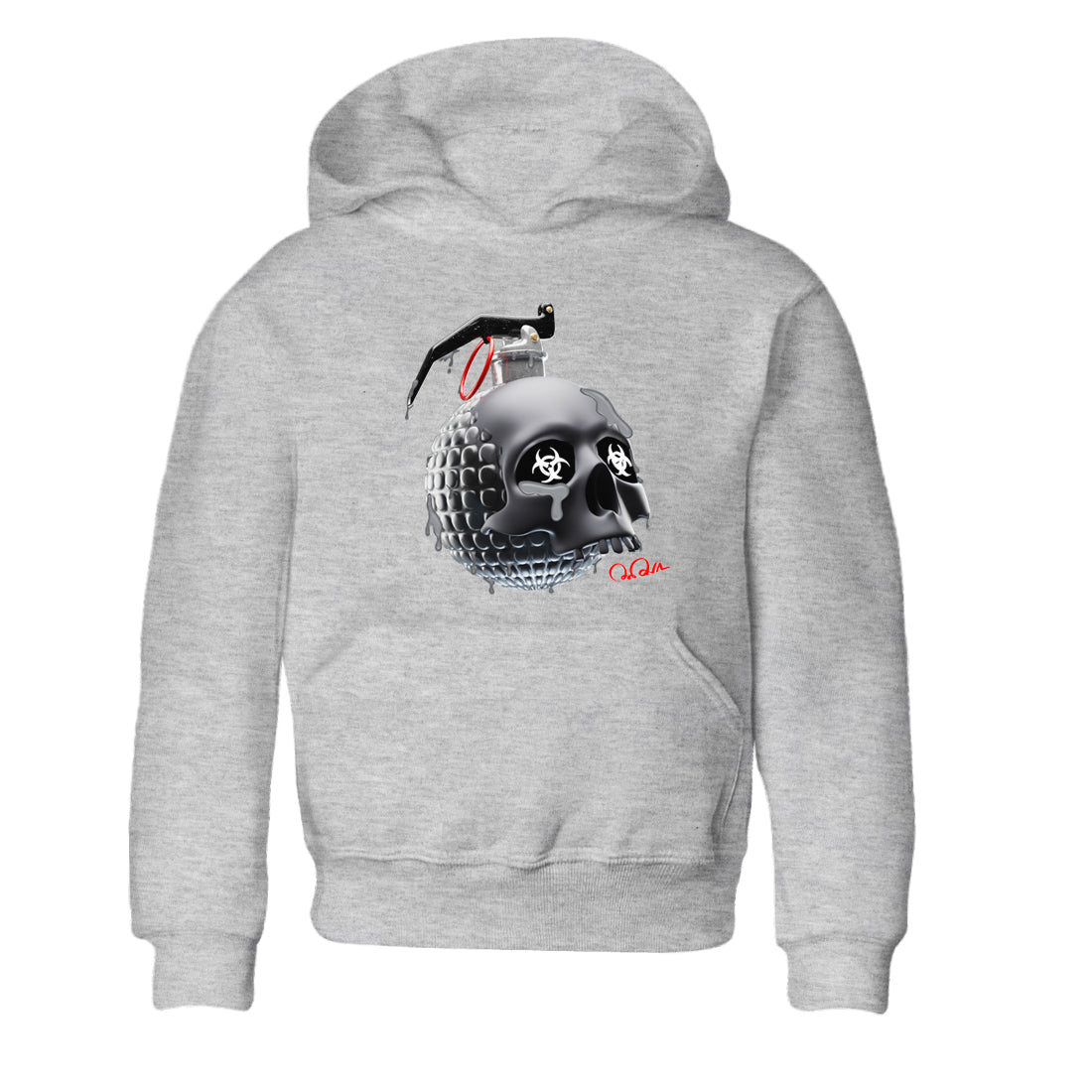 Skull Bomb Kids Tops - Air Jordan 13 Black Flint