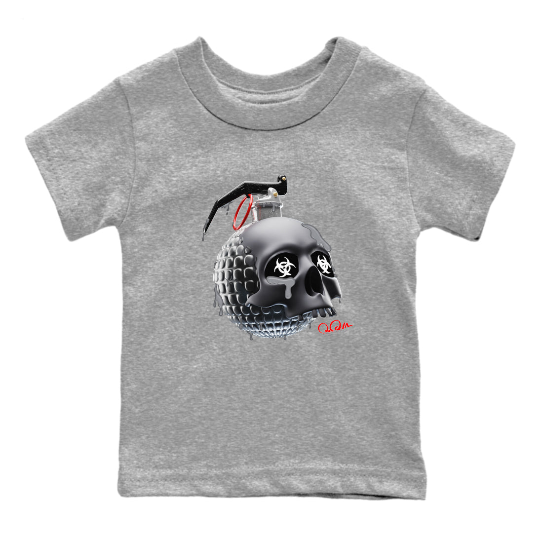 Skull Bomb Kids Tops - Air Jordan 13 Black Flint