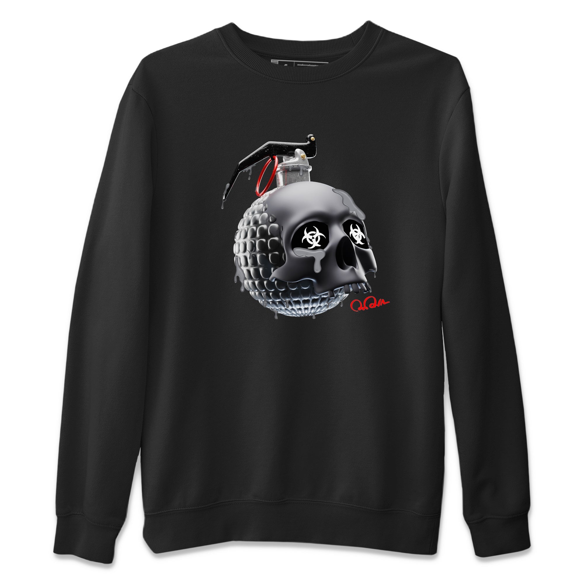 Skull Bomb Unisex Tops - Air Jordan 13 Black Flint