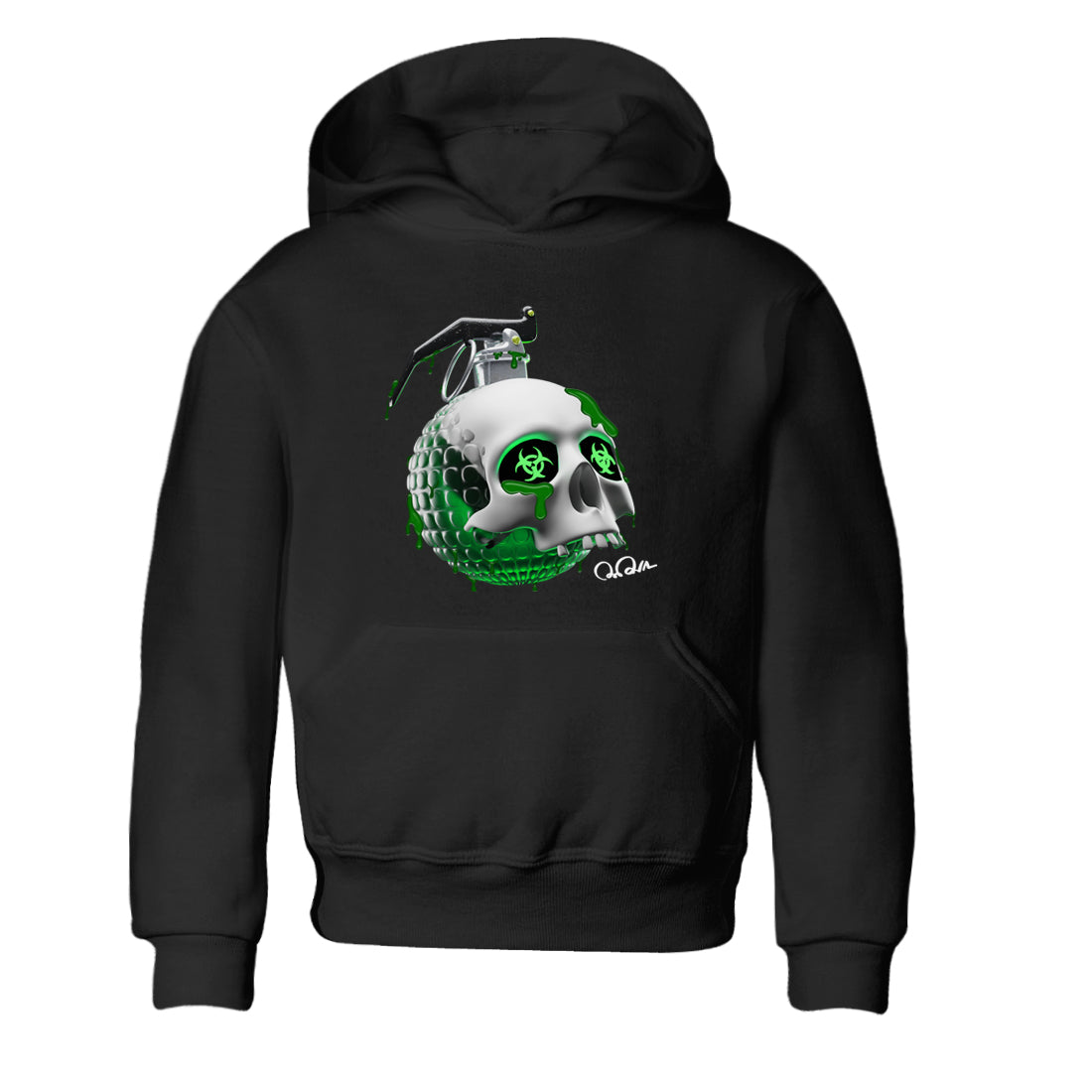 Skull Bomb Kids Tops - Air Jordan 4 Pine Green