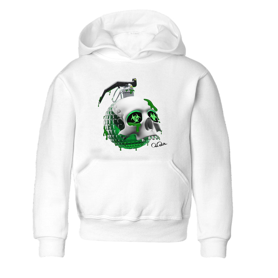 Skull Bomb Kids Tops - Air Jordan 4 Pine Green SB