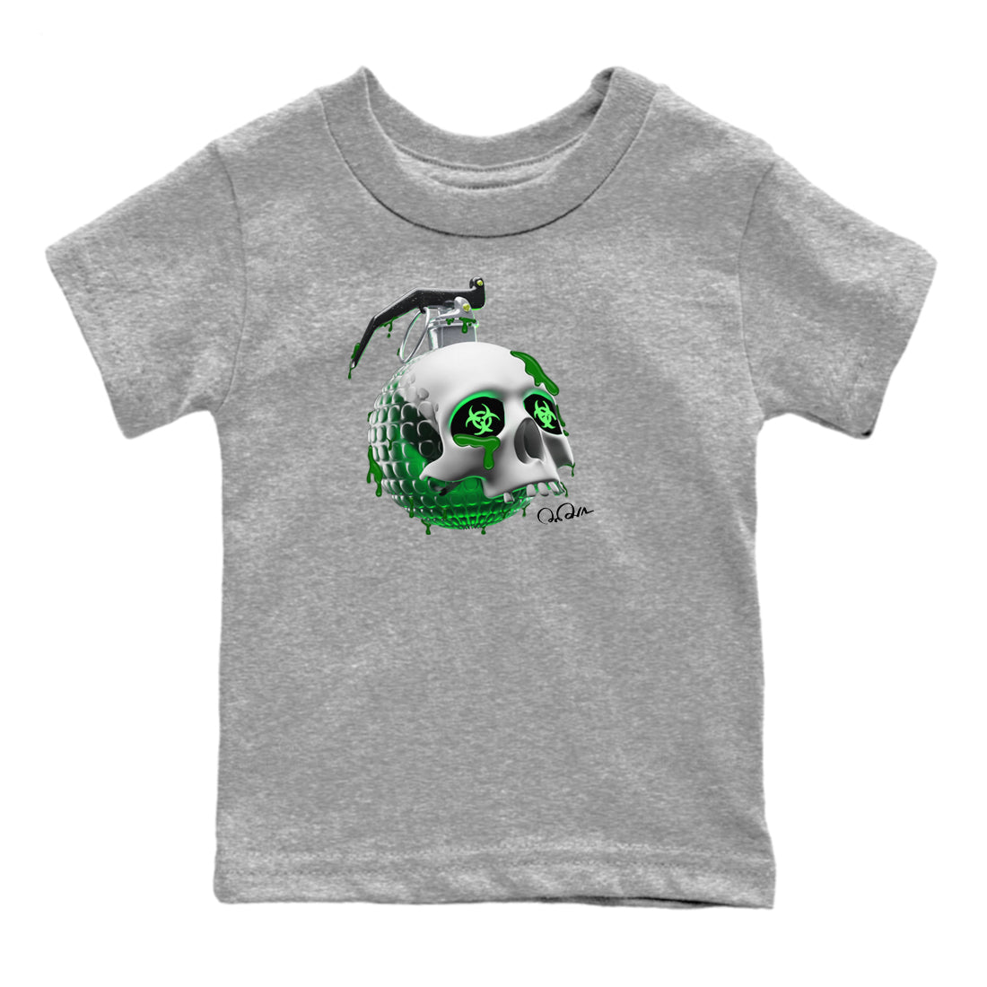 Skull Bomb Kids Tops - Air Jordan 4 Pine Green SB