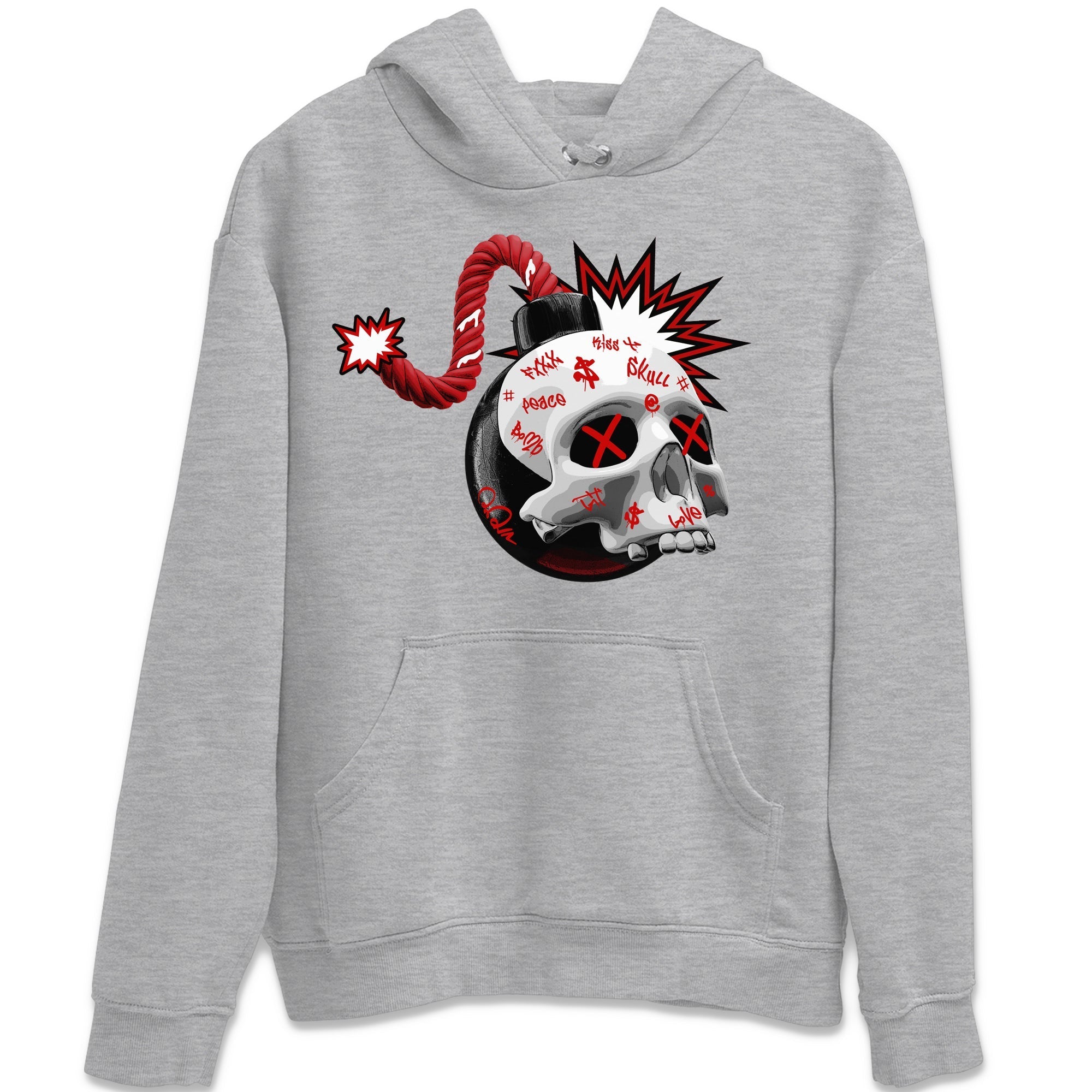 Skull Bomb Unisex Tops - Air Jordan 4 Red Cement