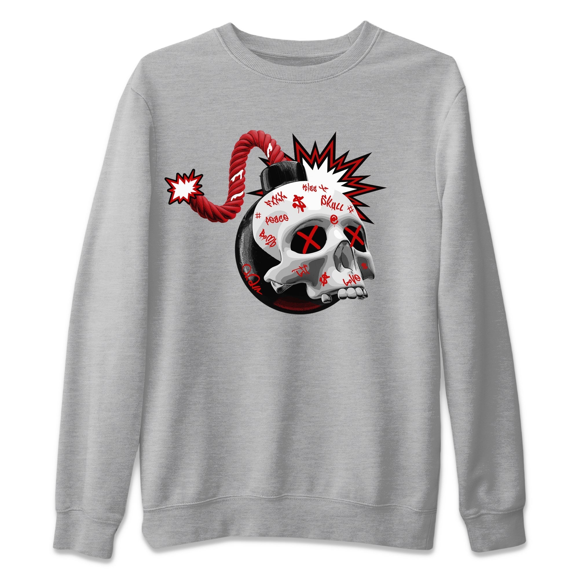Skull Bomb Unisex Tops - Air Jordan 4 Red Cement