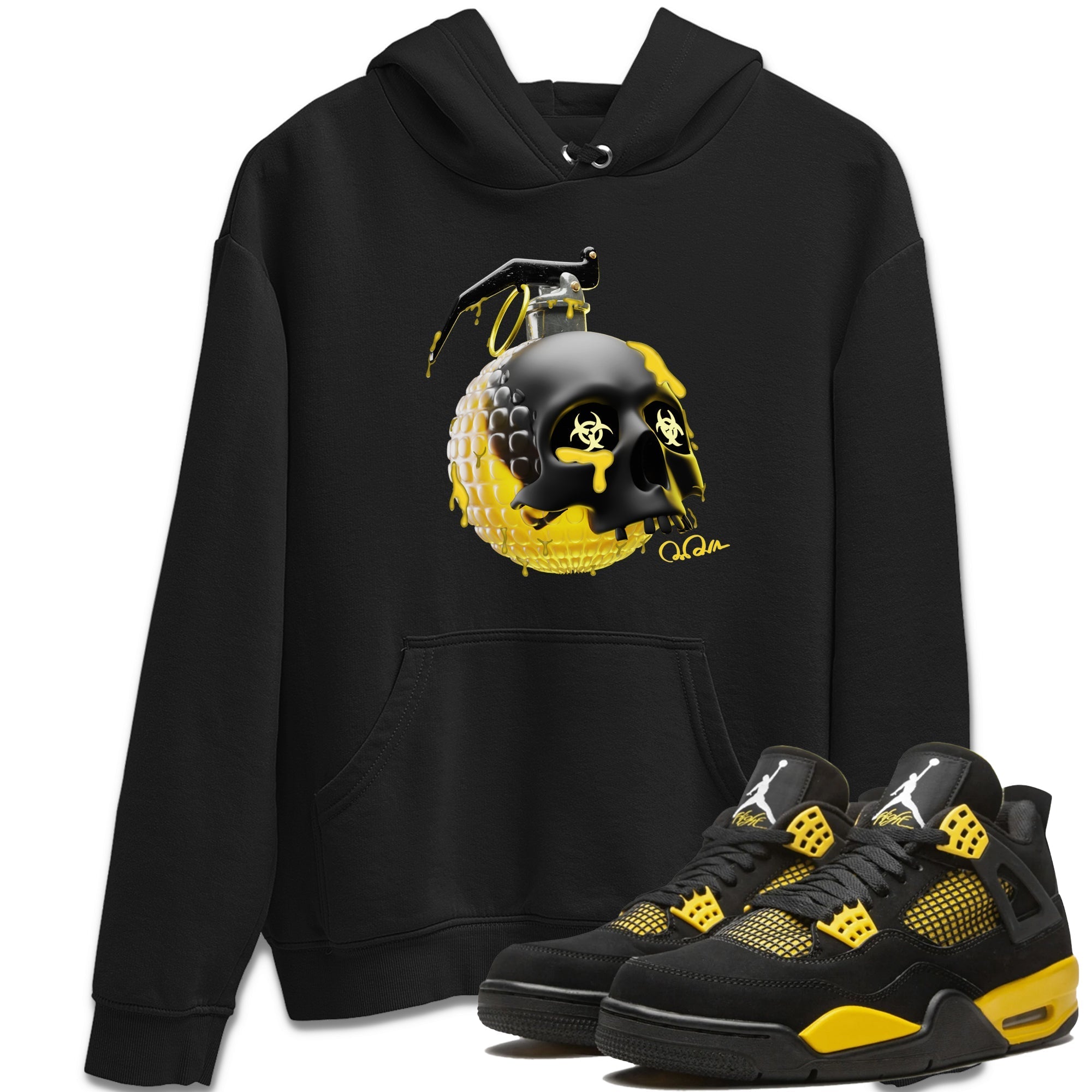 Skull Bomb Unisex Tops - Air Jordan 4 Thunder