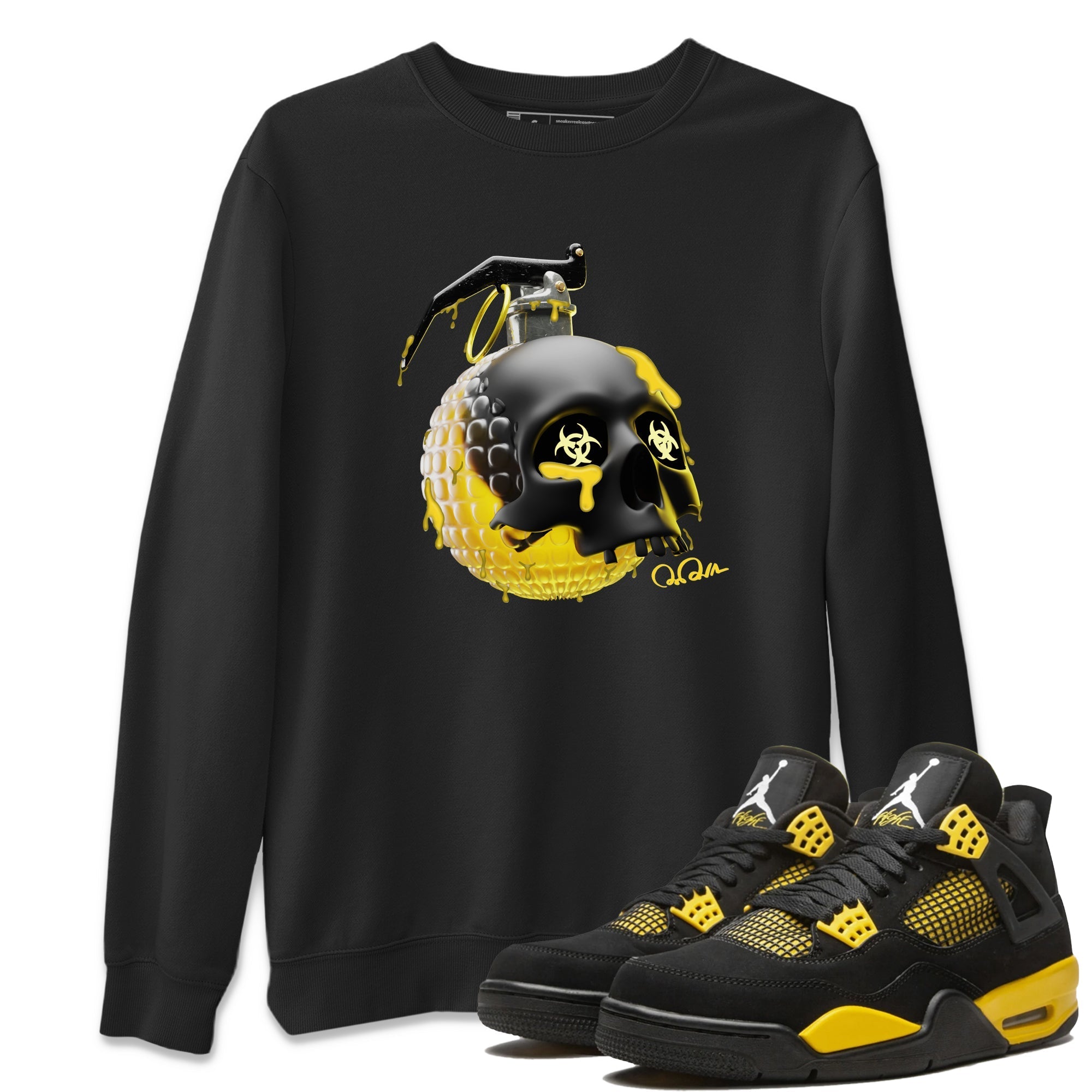 Skull Bomb Unisex Tops - Air Jordan 4 Thunder