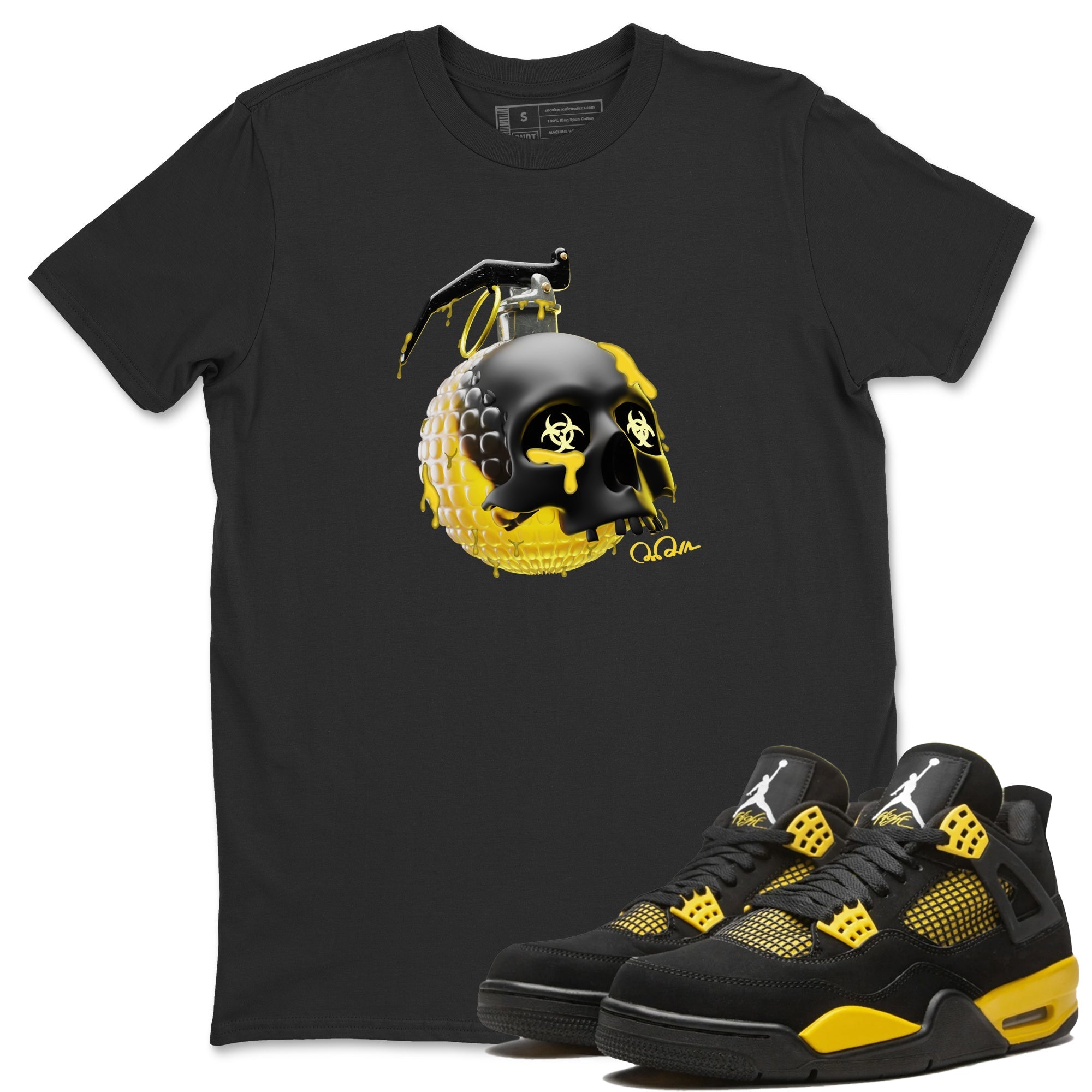 Skull Bomb Unisex Tops - Air Jordan 4 Thunder