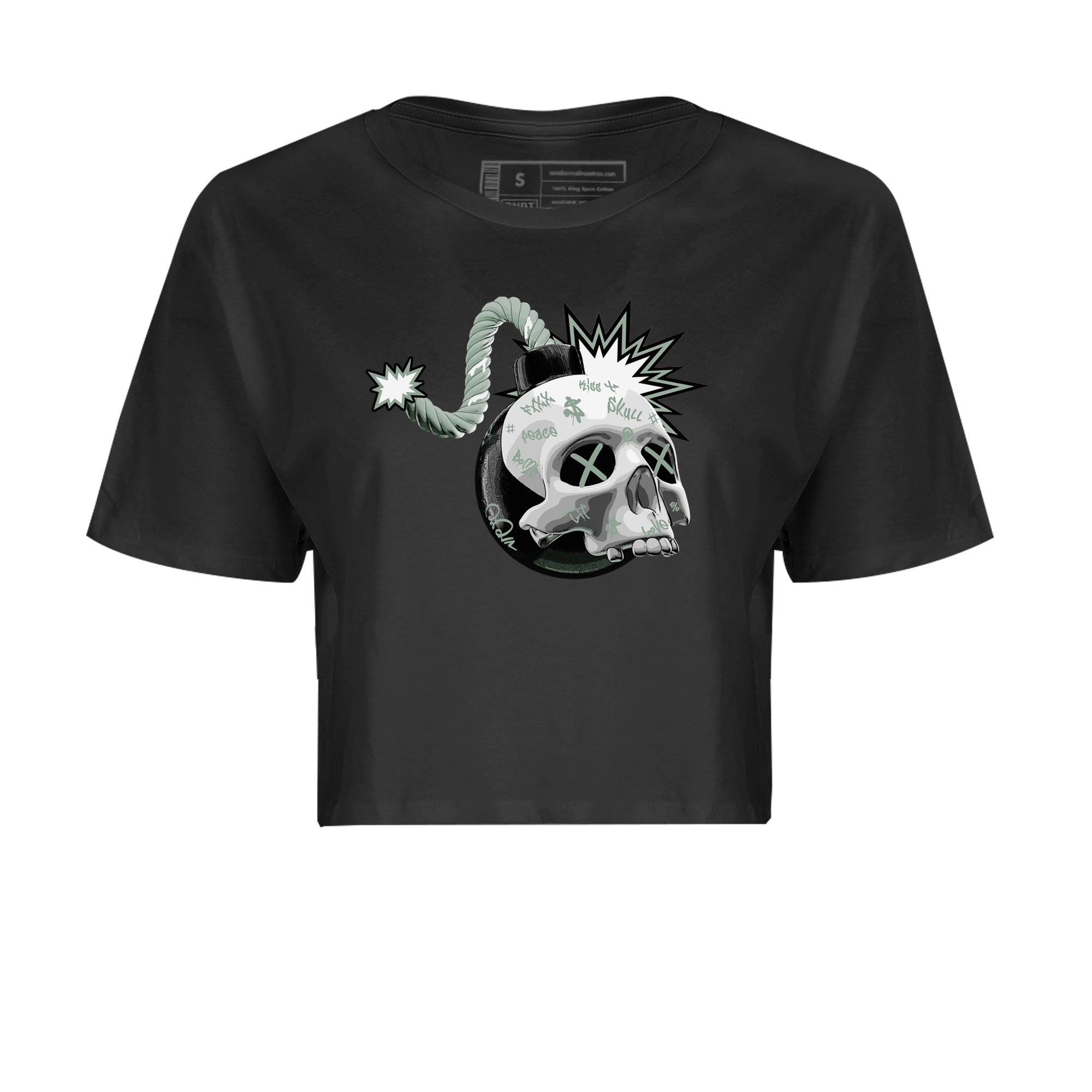 Skull Bomb Women's Tops - Dunk Mica Green