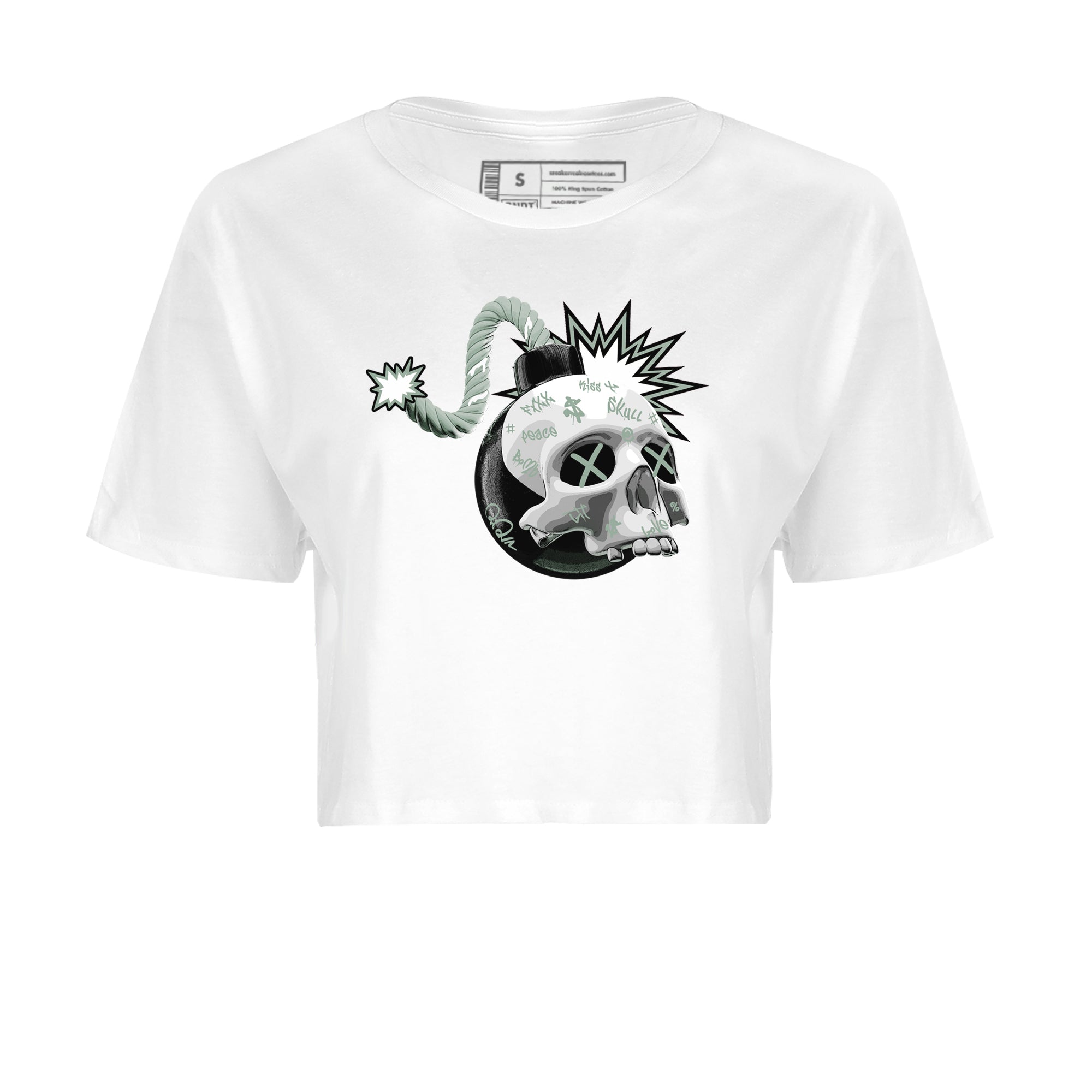 Skull Bomb Women's Tops - Dunk Mica Green