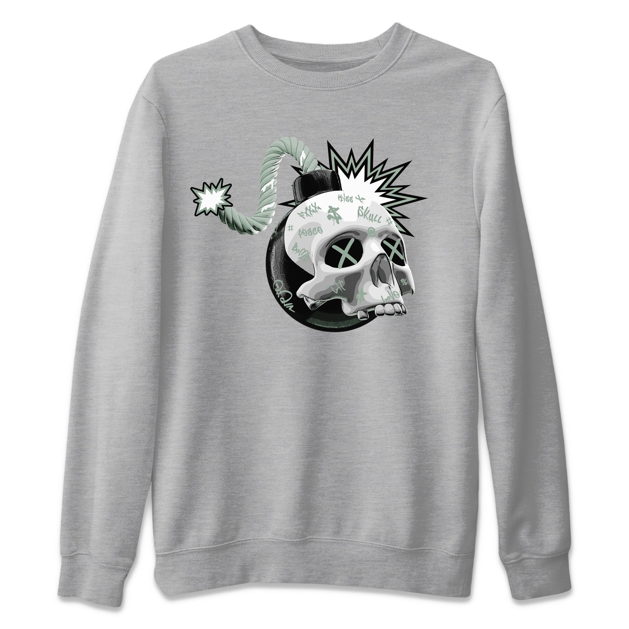 Skull Bomb Unisex Tops - Dunk Mica Green