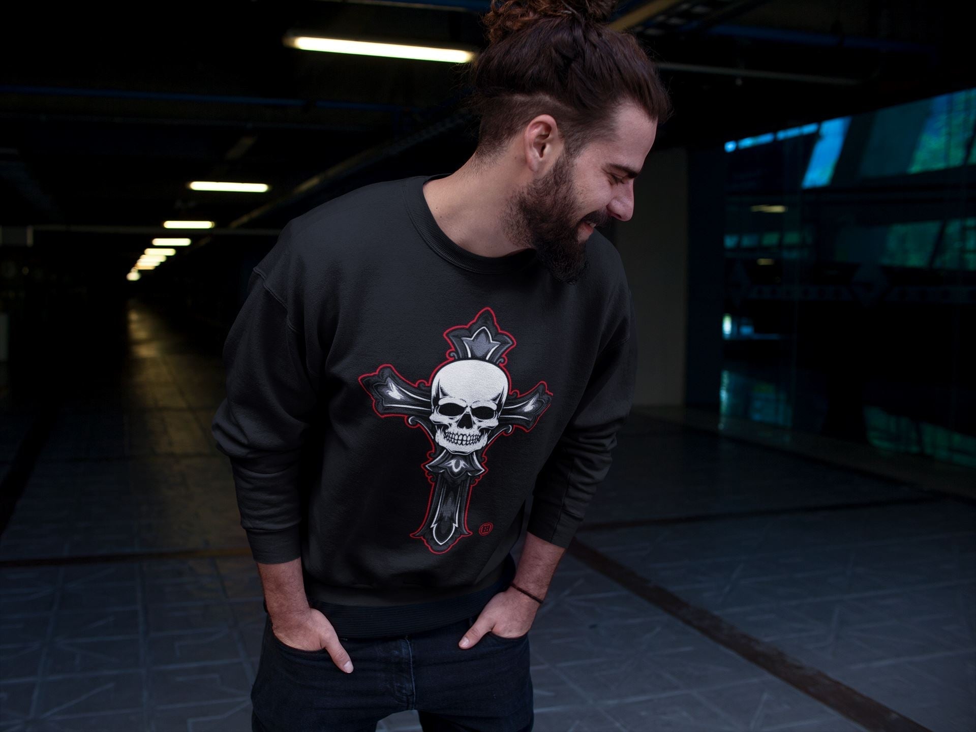Skull Cross Unisex Tops - Air Jordan 12 Playoffs